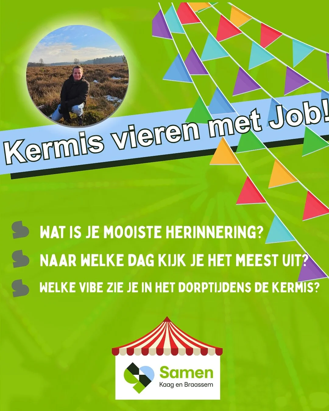 Wie kijkt er niet naar uit! 😄

En als je even een moment stilstaat bij al die jaren kermis. Waar denk je dan aan? 

Welke tradities zie je bij jou en je vrienden elk jaar terugkomen? Waar ga jij &eacute;cht voor naar de kermis? 

Job helpt je een ha