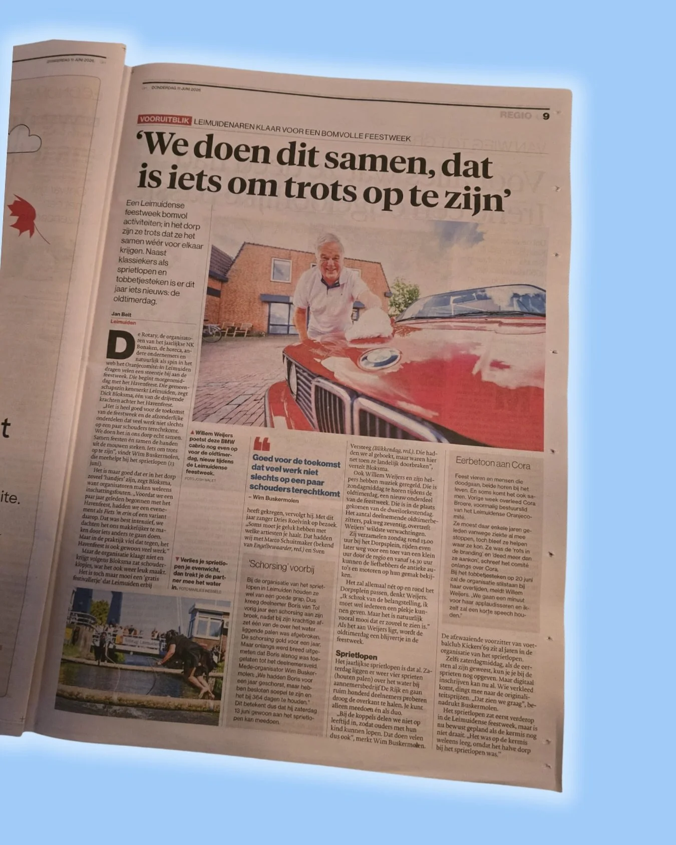Het dorp bij elkaar brengen. Verbinden. Herinneringen maken. Samen lol maken. 

Dat doet het Oranje Comit&eacute; al jarenlang! 

En &lsquo;onze&rsquo; Willem doet dit ook al heel wat jaren. 

Juni is ook zo&rsquo;n maand vol feestjes. Onder andere: 