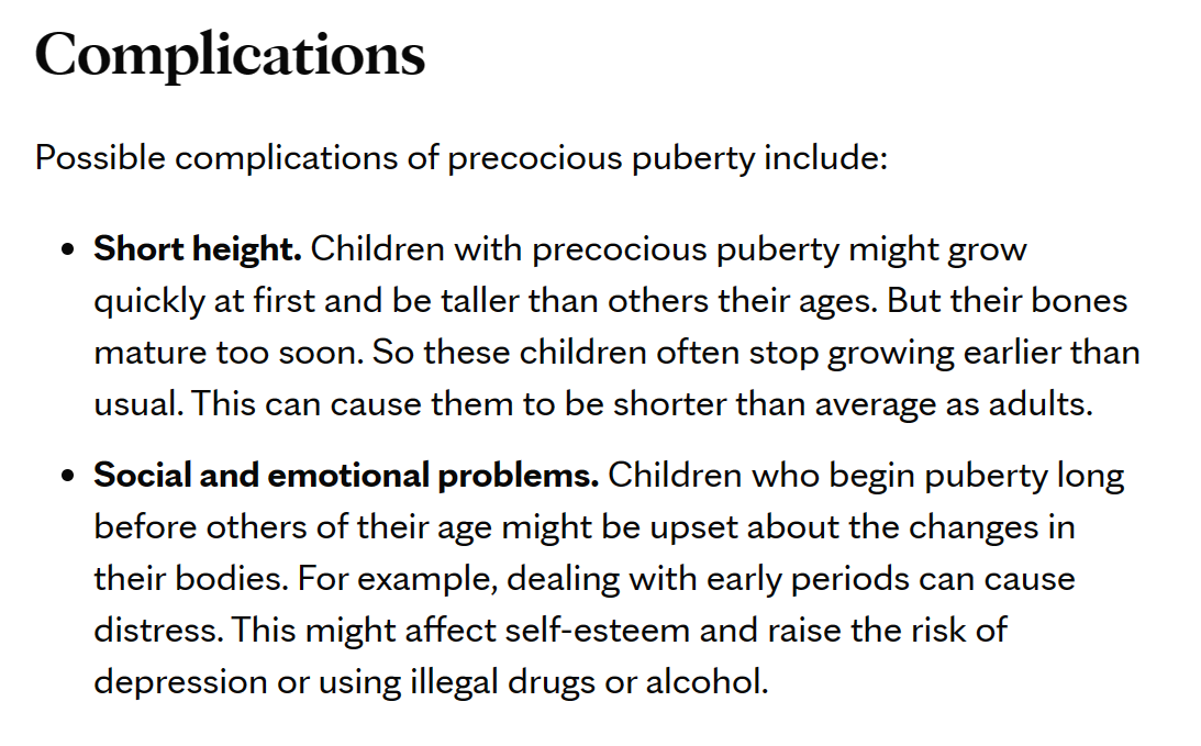  screenshot from the Mayo Clinic’s website 