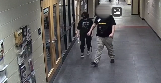  still from of surveillance footage from the video released by Owasso Police 