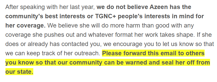  screenshot from PROMO email alert 