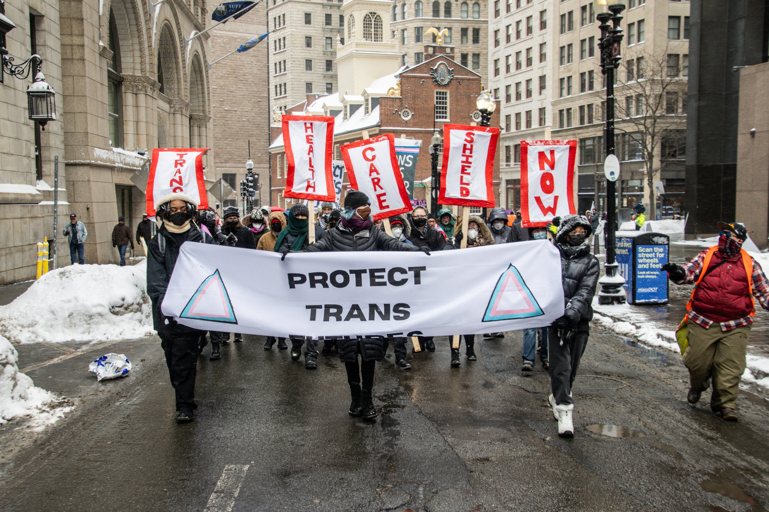 Trans Activists March in Downtown Boston, Bringing Trans Healthcare Fight To The State Legislature