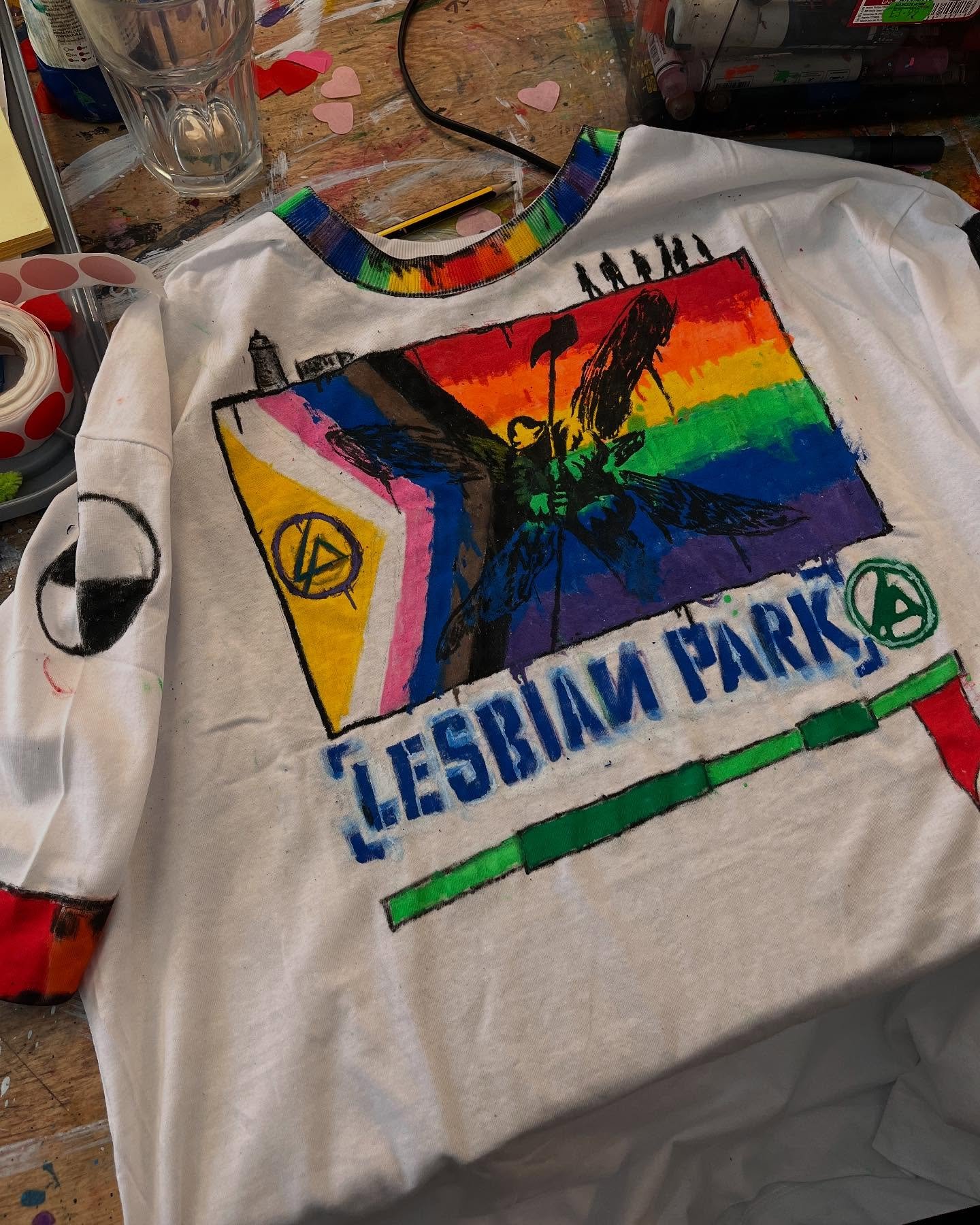 On Wednesday we held our Celebrate Pride Art Day where our young artists created incredible t-shirts,fans, and sunglasses. 🏳️&zwj;🌈🏳️&zwj;⚧️🌈

We&rsquo;ll also be taking over the Ballroom at @margatepride on Saturday with drag, slam poetry, bangi