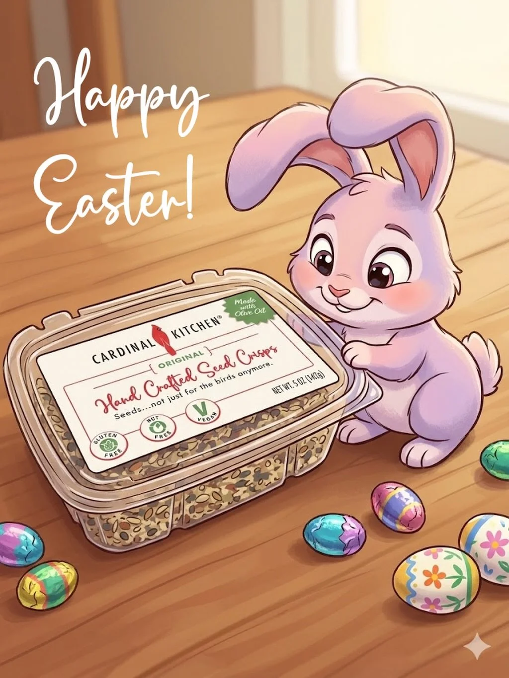 🌸 This Easter, skip the boring crackers. 😉 

Wishing you a weekend full of beautiful spreads, great company, and that satisfying crunch in every bite 🐰✨

#HappyEaster #EasterTable #CardinalKitchen #SeedCrisps #EasterVibes
