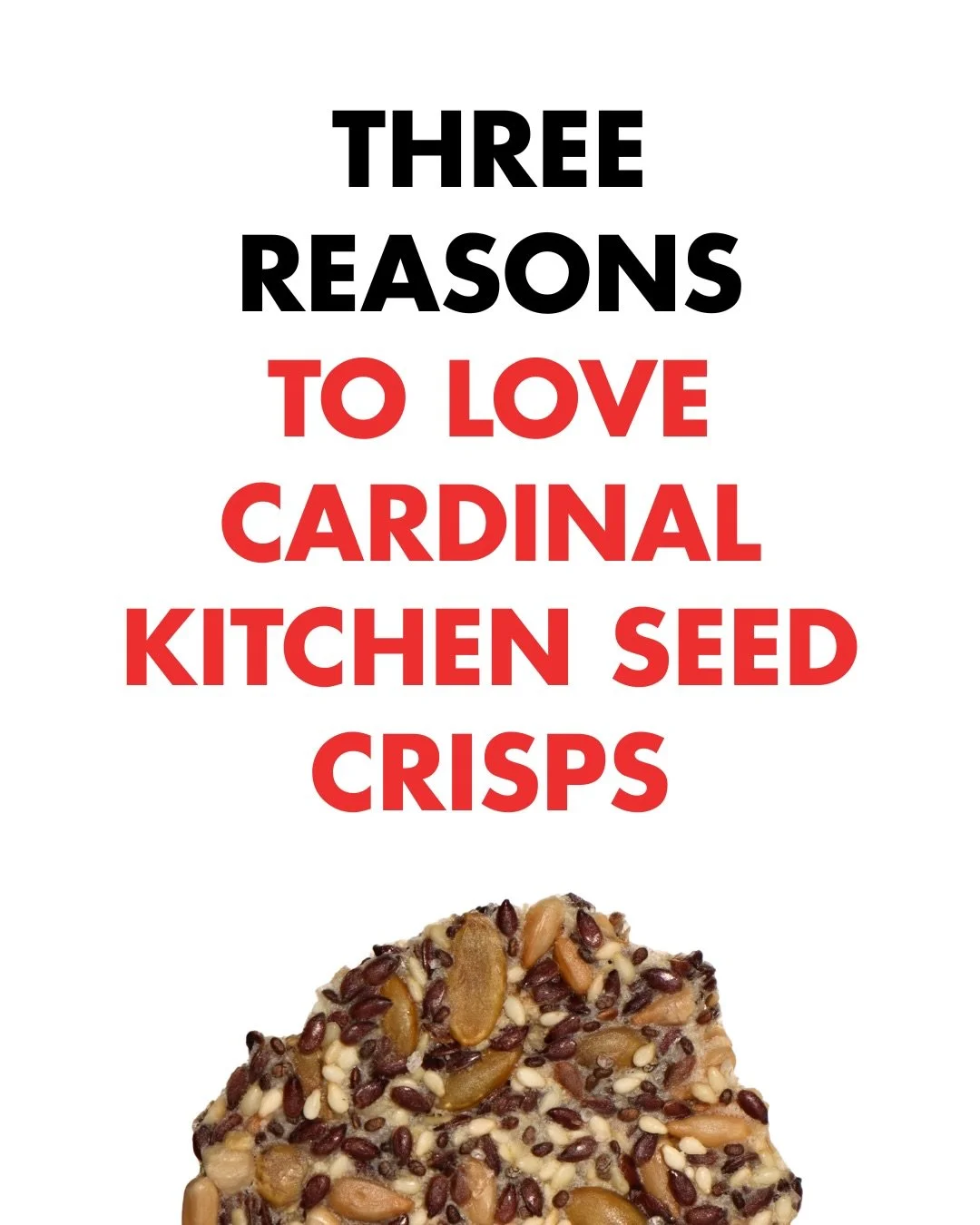 Three reasons we can&rsquo;t stop snacking on Cardinal Kitchen Seed Crisps 🌱🤍

Six simple ingredients you can actually read &mdash; five stellar seeds, extra virgin olive oil, organic cornstarch, and salt. That&rsquo;s it.
Nutrient dense and nut-fr