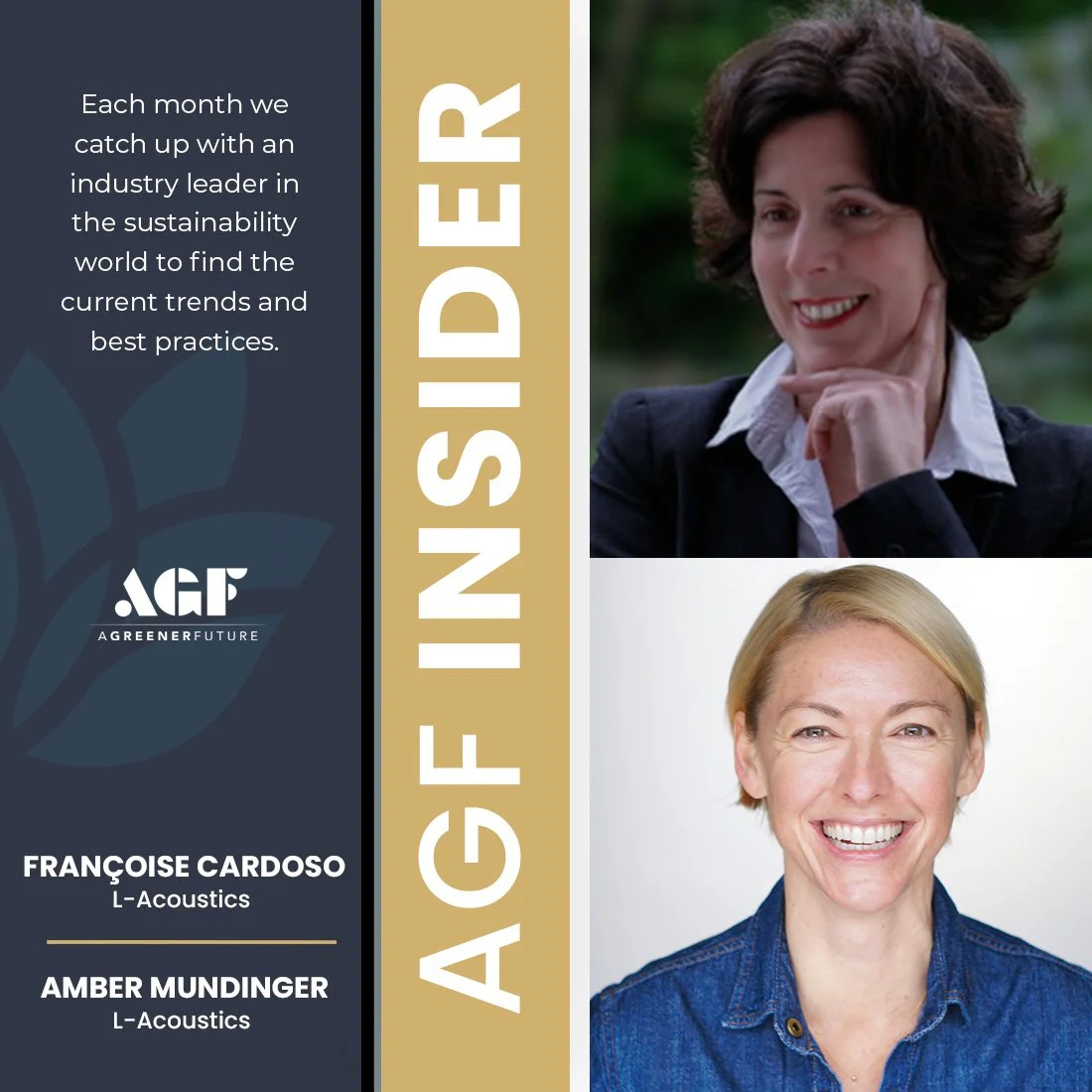AGF Insider: Trends and Best Practices in Sustainability with Françoise Cardoso and Amber Mundinger