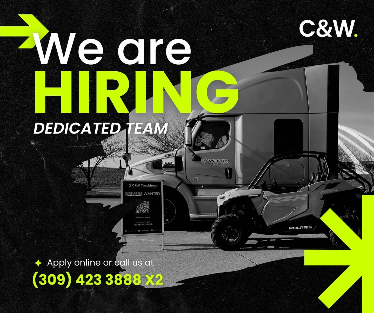 C&amp;W is looking to hire quality Company drivers to join our ever-growing team Dedicated Team. We are offering drivers a chance to consistently run our steel lane from Bettendorf, Iowa, to and from Woodhaven, Michigan.⁠
⁠
DETAILS ⬇️⁠
✳️ Dedicated L