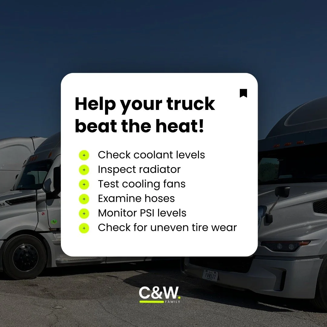 Beat the heat with our summer checklist! ๐งโ๏ธ Monitoring your cooling system and tire pressure are essential for safety during these hot months. What's your #1 summer maintenance tip? Comment below!