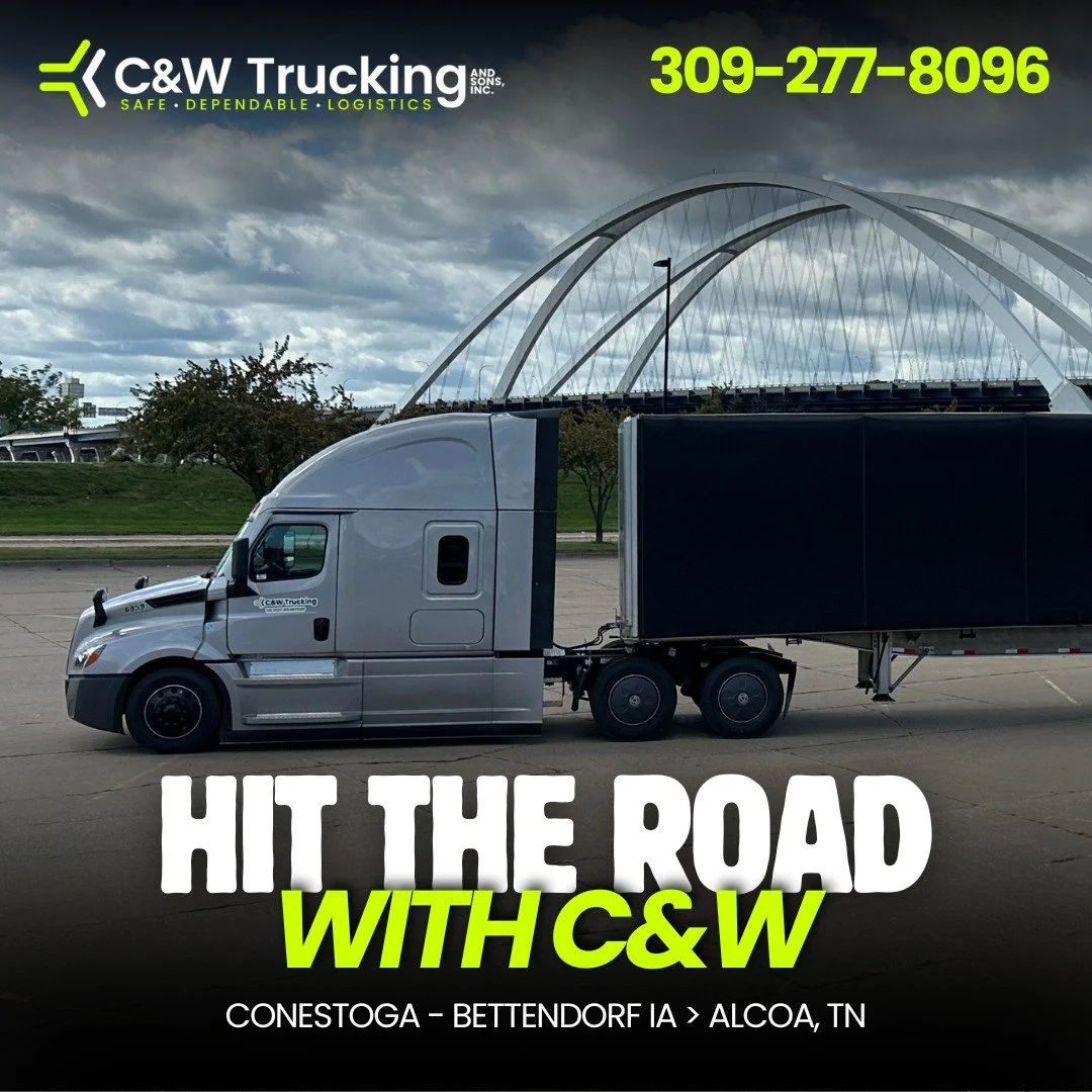 We&rsquo;re looking for drivers with Conestoga experience to run lanes from Bettendorf, IA to Alcoa, TN. Hit the road with C&amp;W Trucking!

👉 Please apply at: https://intelliapp.driverapponline.com/c/cwtrucking
📞 Or call us at 309-277-8096 for mo