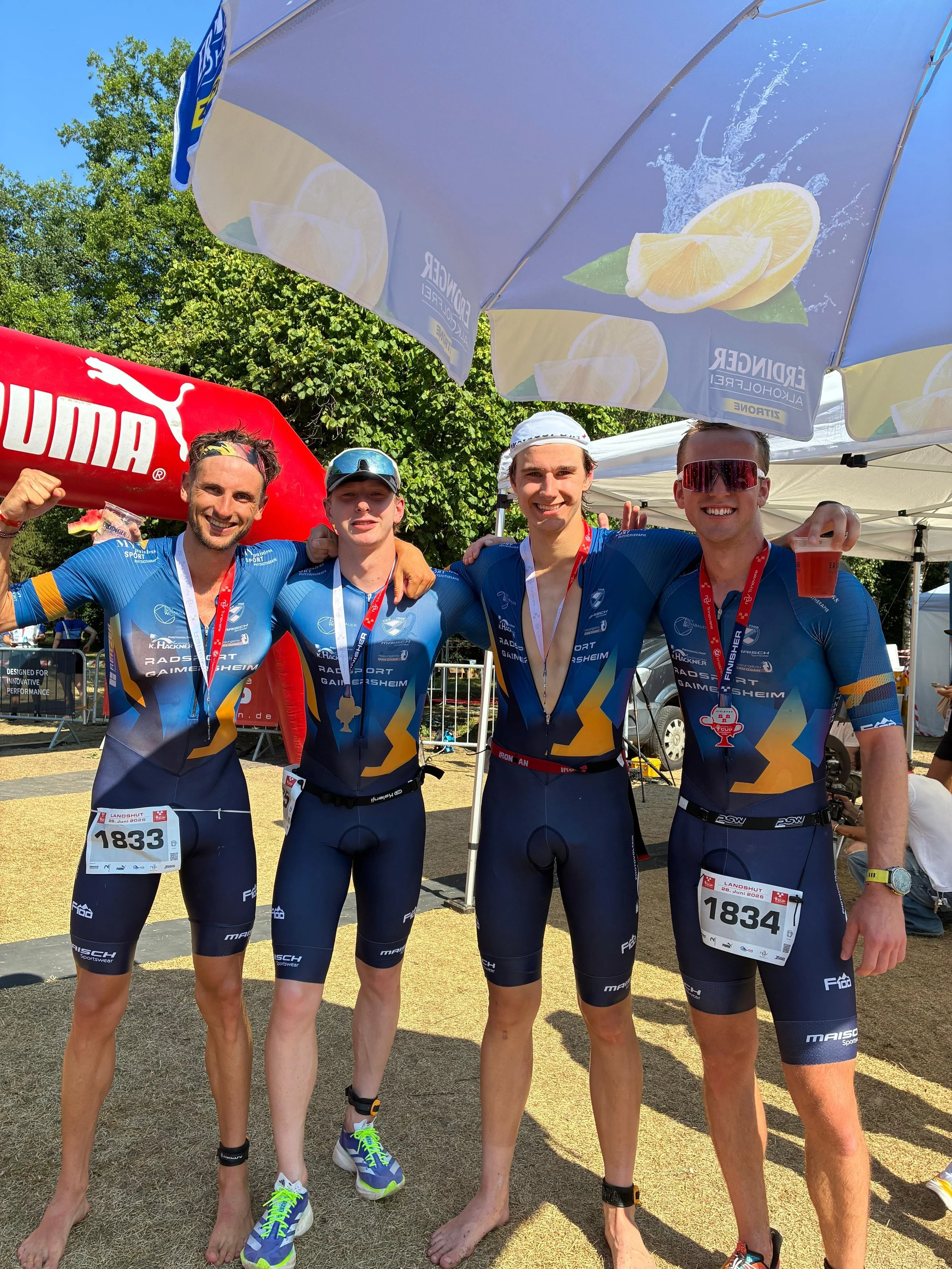 Triathlon-Bayernliga: Erster Mannschaftssieg für das RTG-Herrenteam