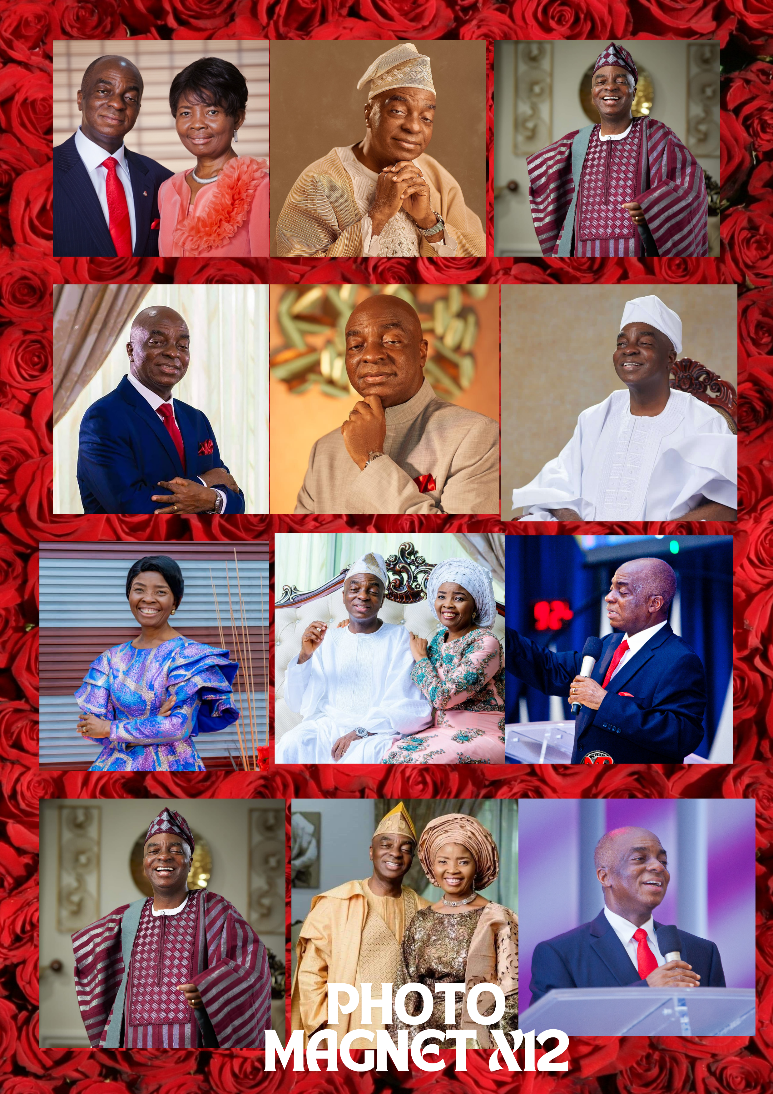 Bishop David Oyedepo Collection - High Resolution Fridge 2X2 Photo Magnet X12