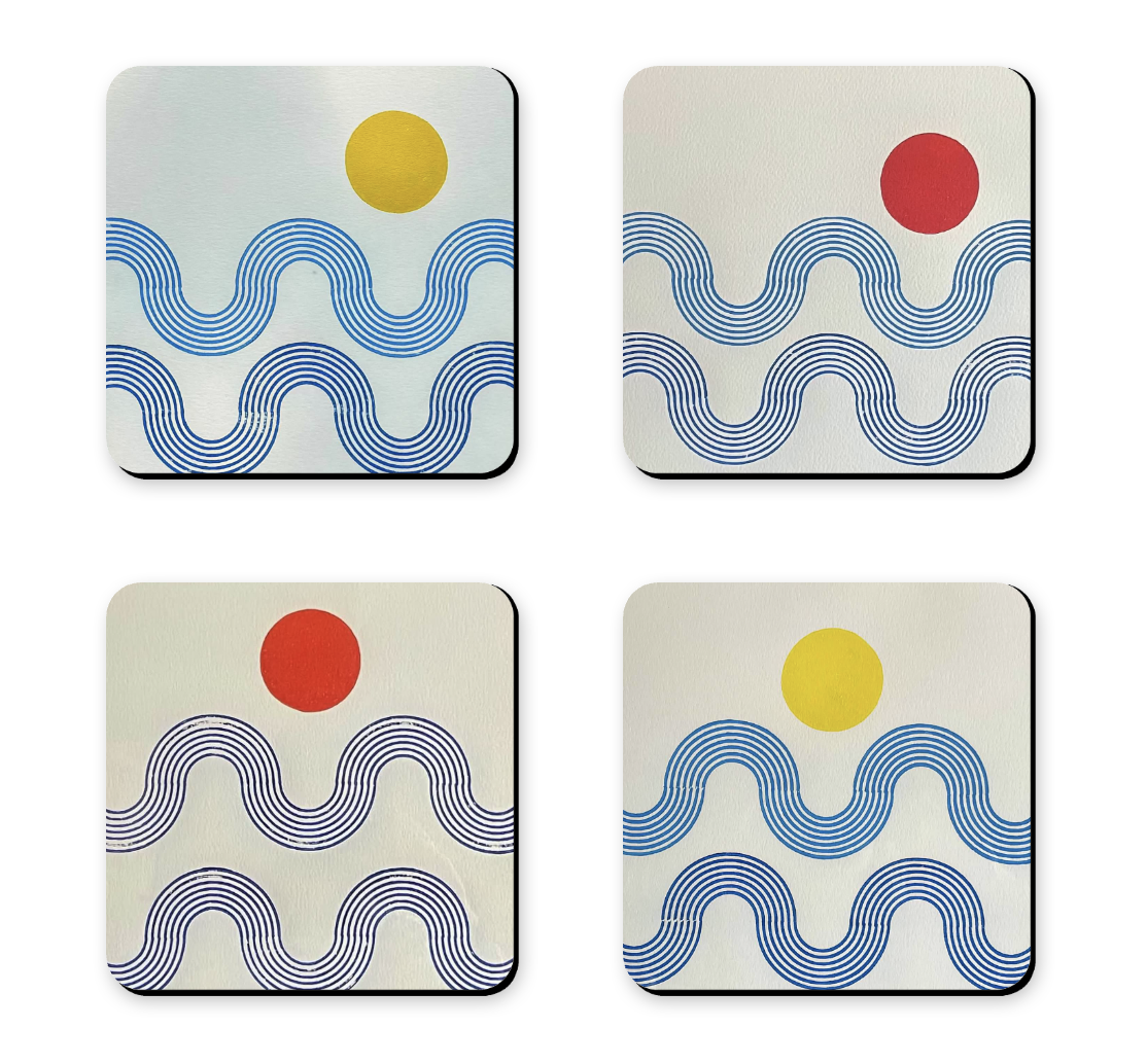 Coasters- Set of 4 | Ride the Wave