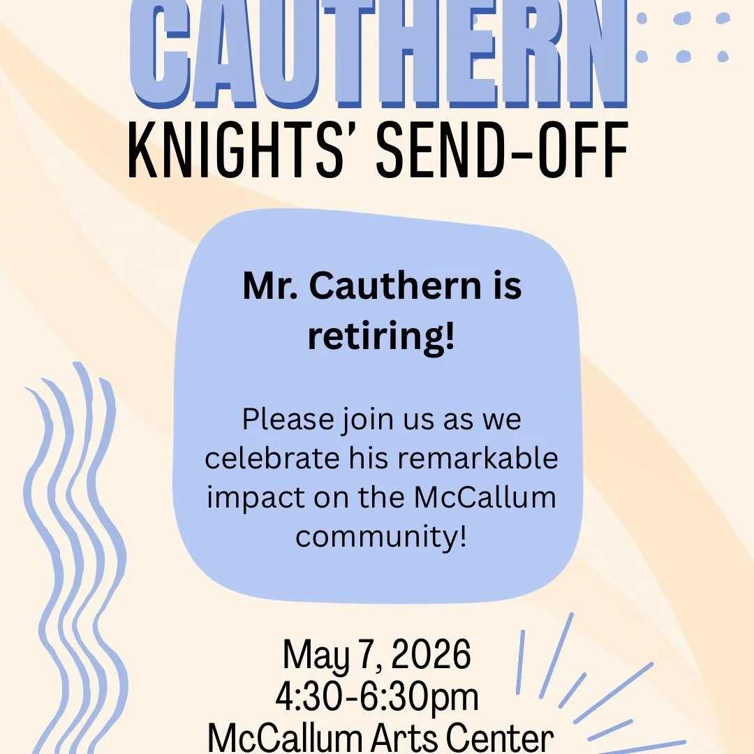 After years of inspiring students and shaping the McCallum High School community, Bill Cauthern is hanging up his teacher hat, and we&rsquo;re throwing him a party to celebrate!

Join us for cake, chips &amp; dips, drinks, and plenty of good company.