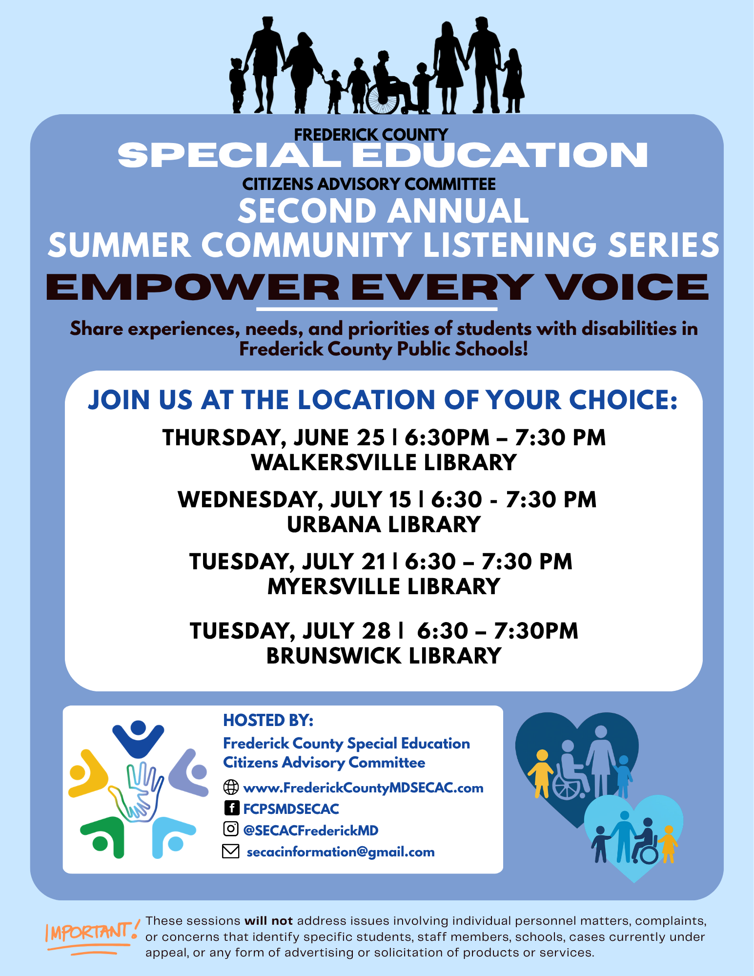 Second Annual Summer Community Listening Series
