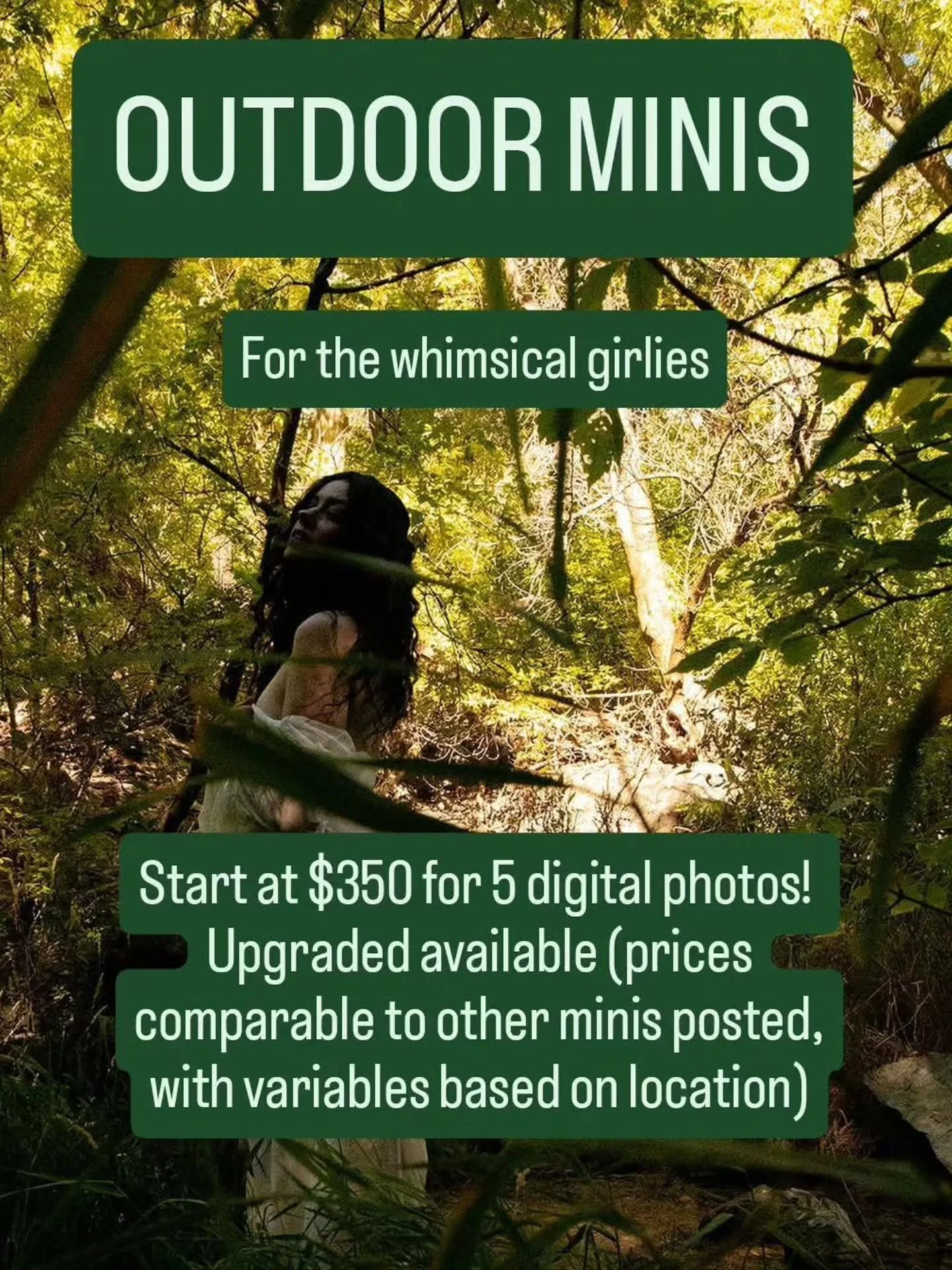 I am offering 3 different themed minis the next few months! 
These are a great way to dip your toe into the boudoir photoshoot experience or get a photoshoot on one very specific vibe! 

Dm or comment "mini" for more info!