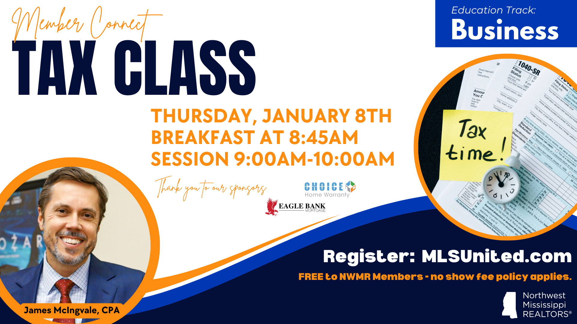  Member Connect - Tax Class with James McIngvale, CPA