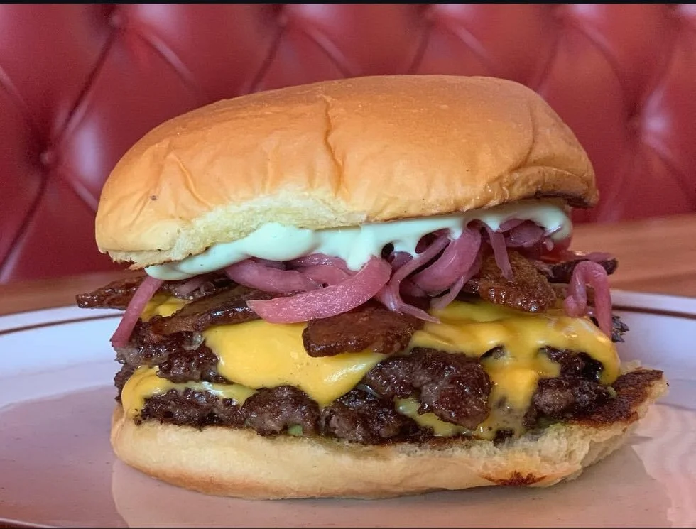 Just in time for a cold snap! The California King burger returns!

Bacon! Avocado Ranch! Pickled Smoked Onions! 

A little California Dreamin&rsquo; on a cold day!