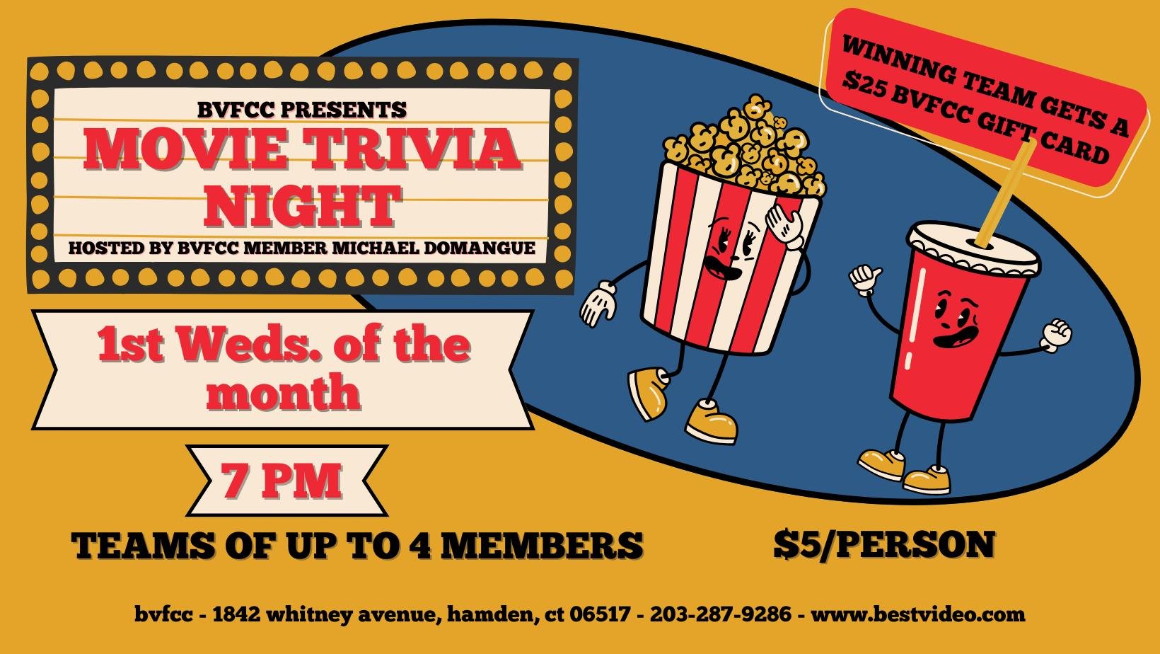 Movie Trivia Night hosted by Michael Domangue