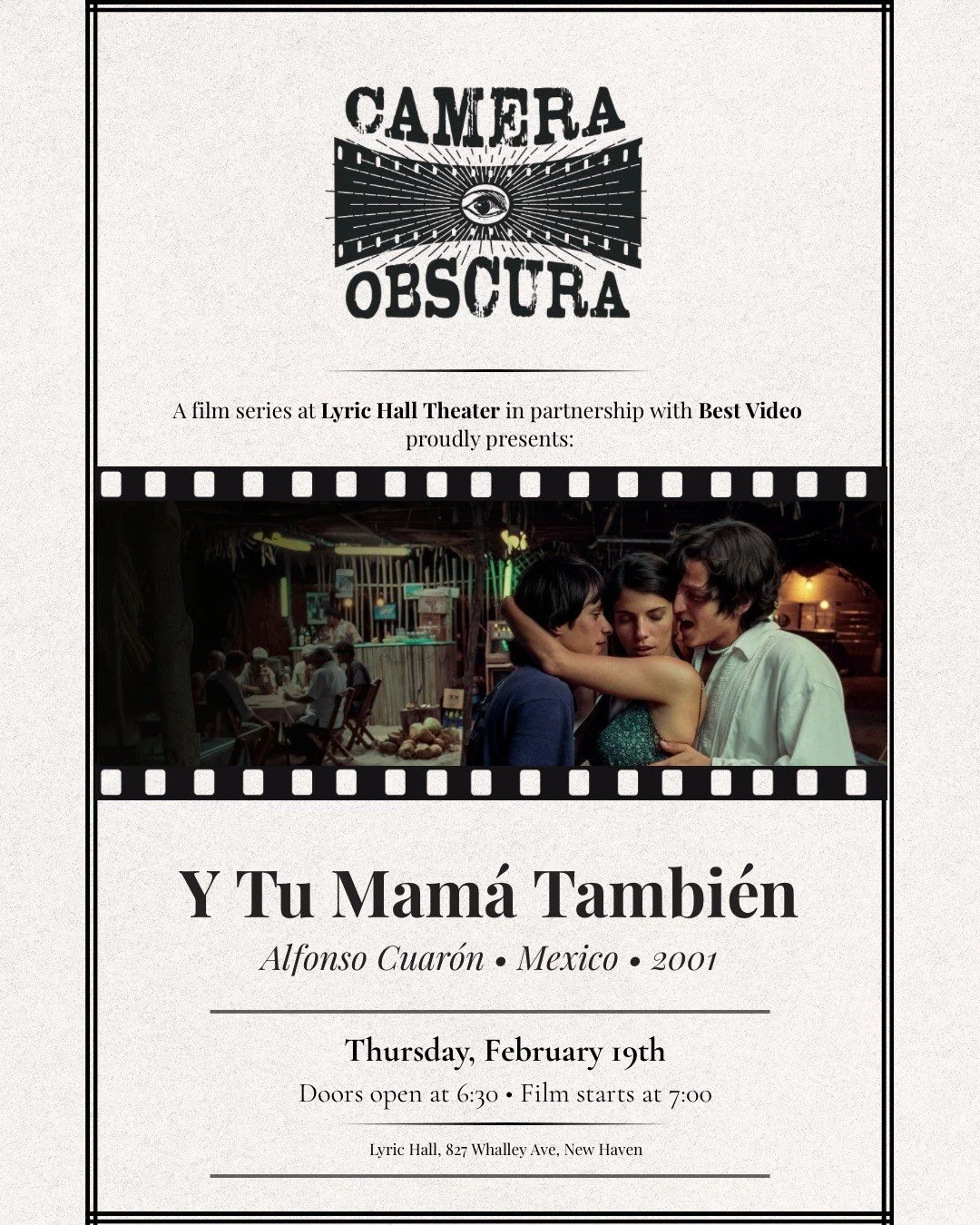 Camera Obscura @ Lyric Hall Presents: "Y Tu Mamá También" (2001/NR/1h46m)