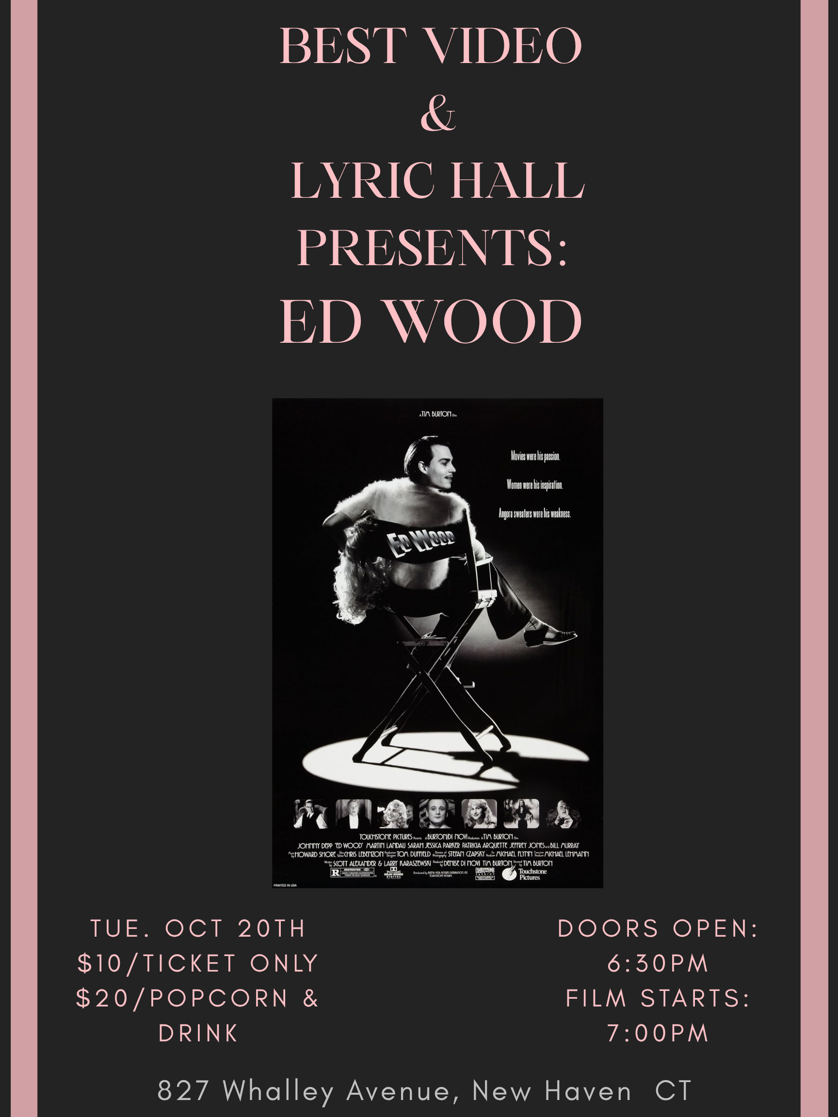 Screening at Lyric Hall : Ed Wood