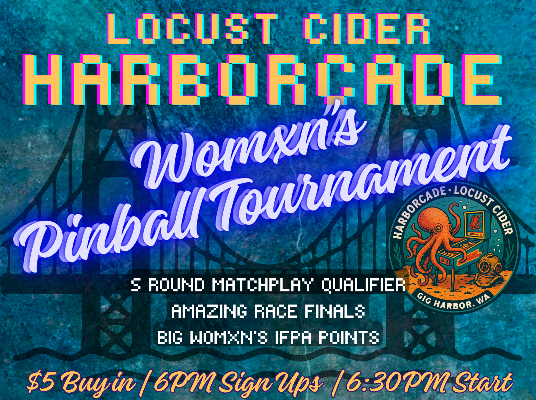 Harborcade Monthly Women’s Pinball Tournament