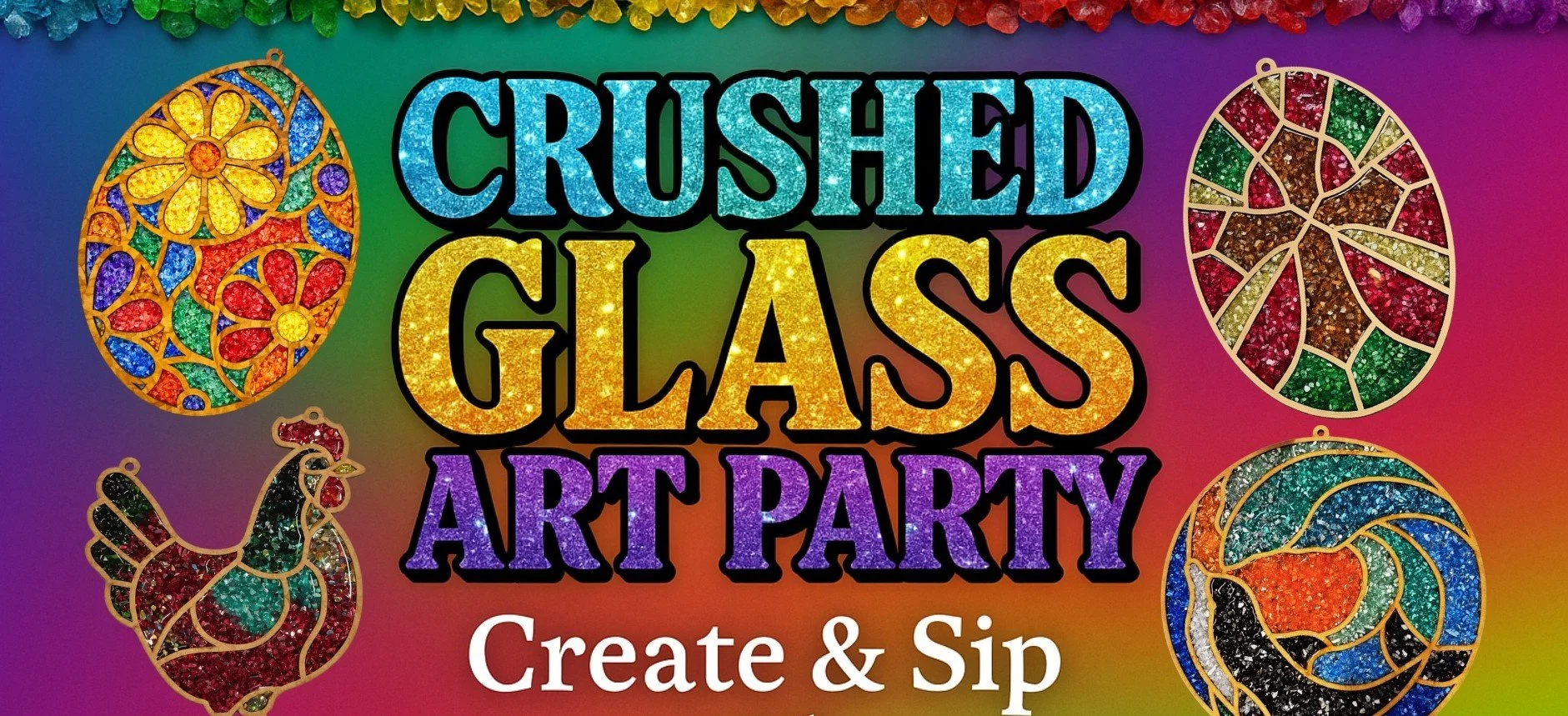 Crushed Glass Art Party