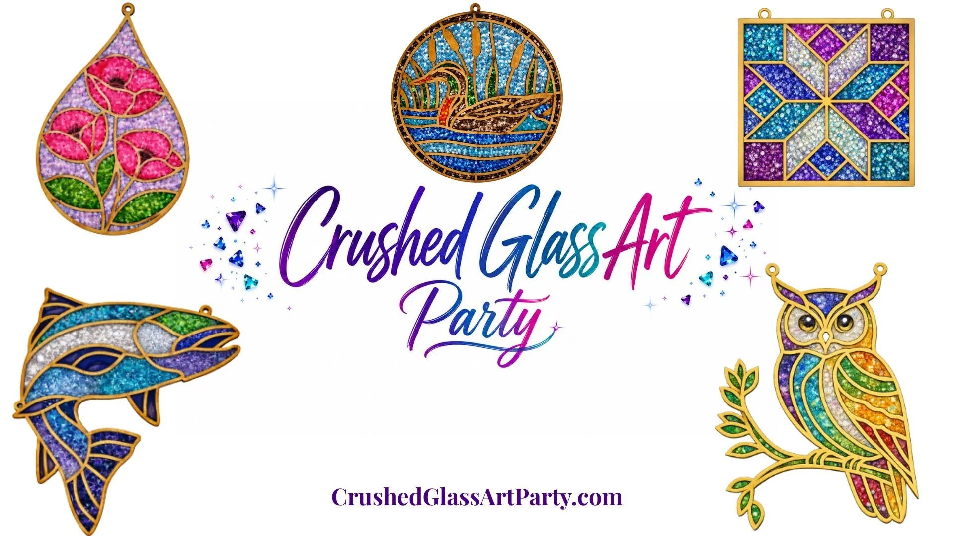 Crushed Glass Art Party
