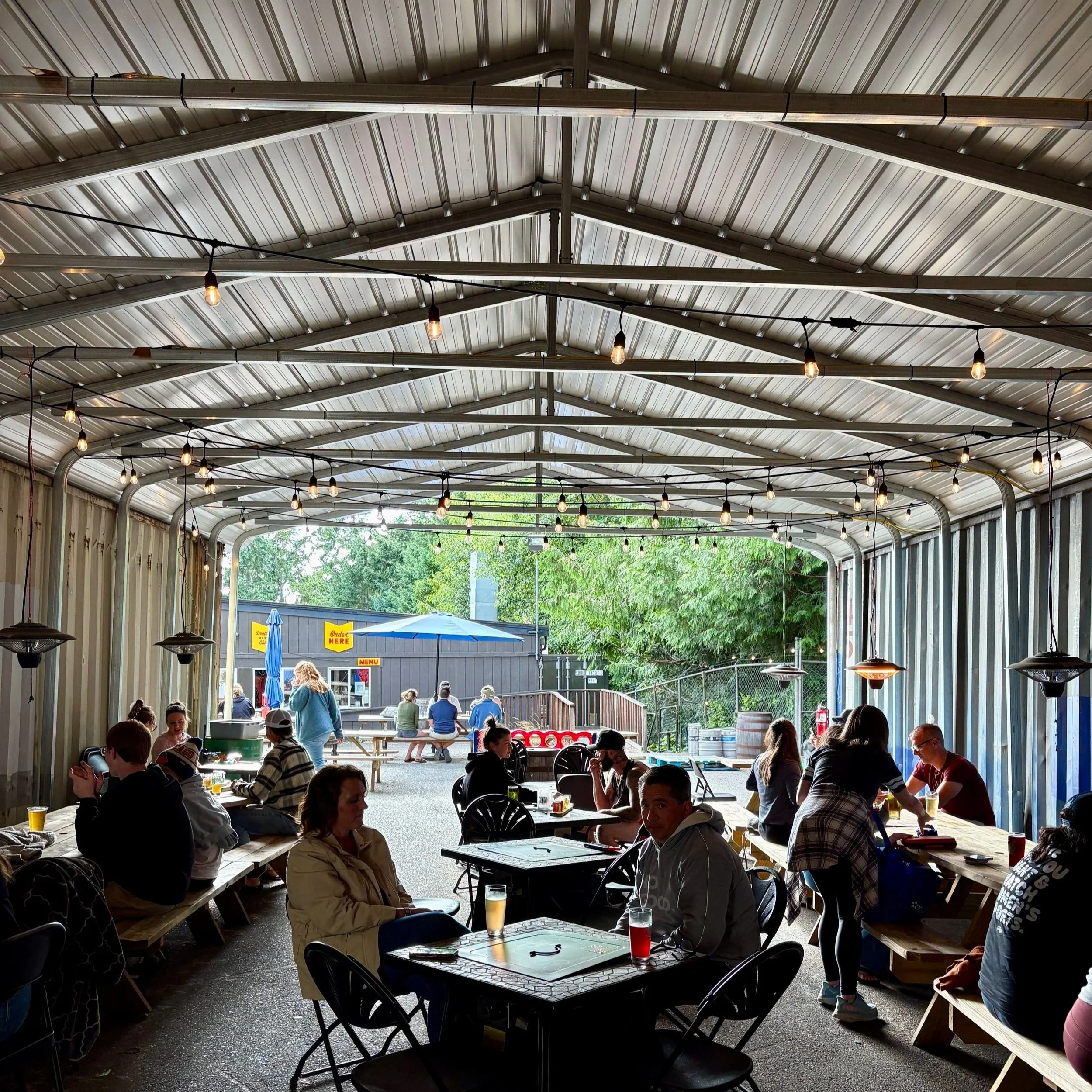 Covered outdoor heated patio