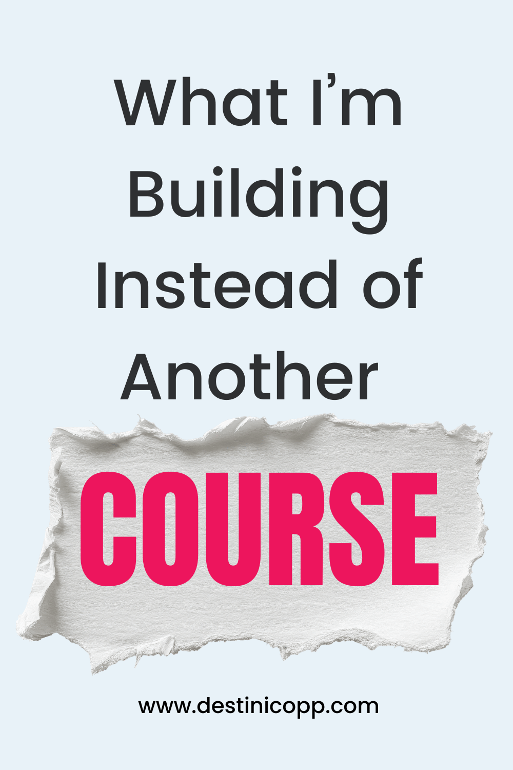 What I’m Building Instead of Another Course