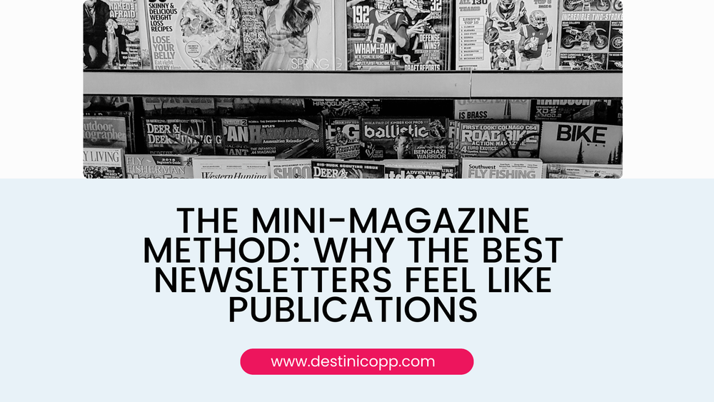 Newsletter Vs Magazine Example The Mini-Magazine Method: Why the Best Newsletters Feel Like Publications