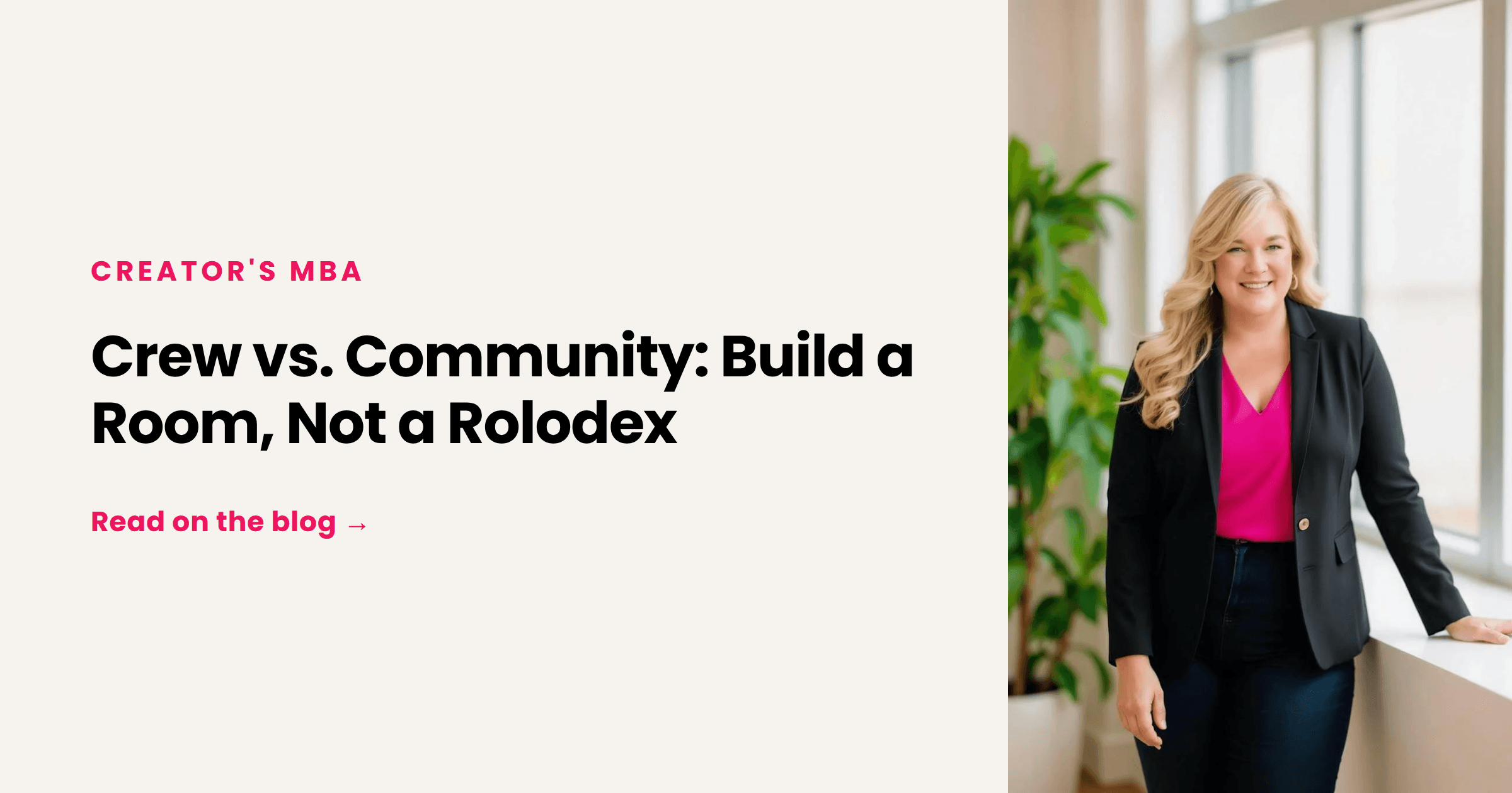 Crew vs. Community: Build a Room, Not a Rolodex