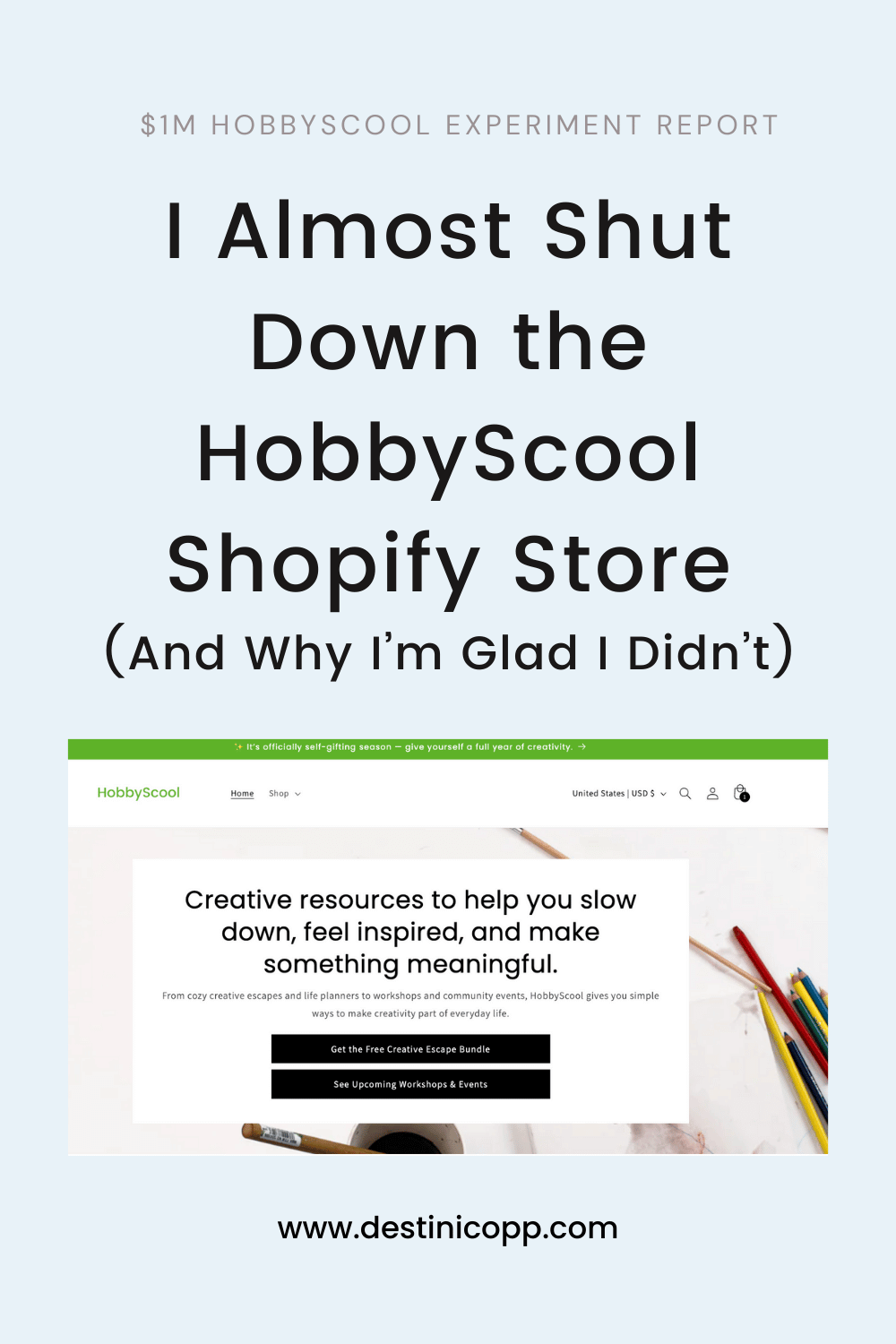 I Almost Shut Down the HobbyScool Shopify Store(And Why I’m Glad I Didn’t)