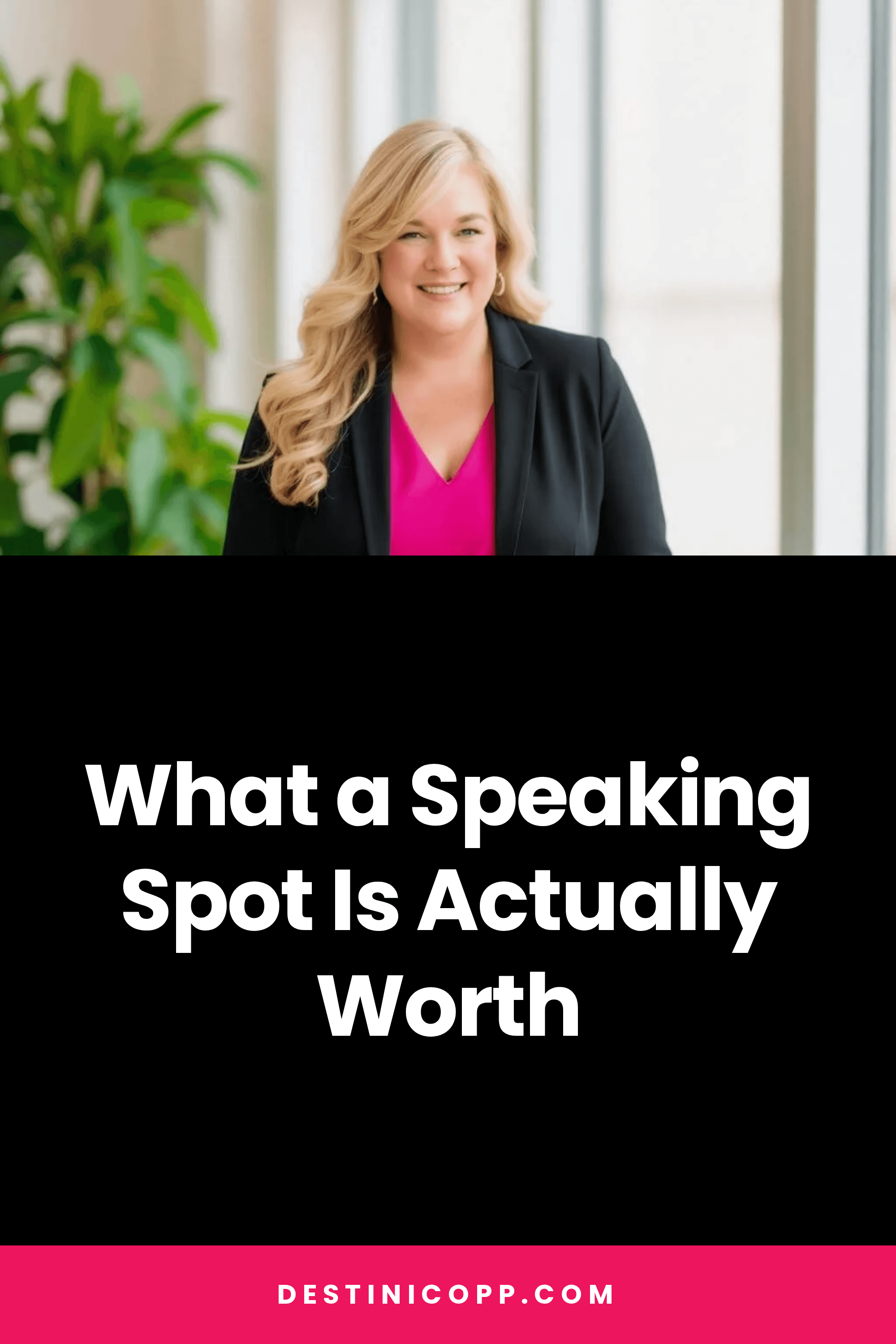 What a Speaking Spot Is Actually Worth