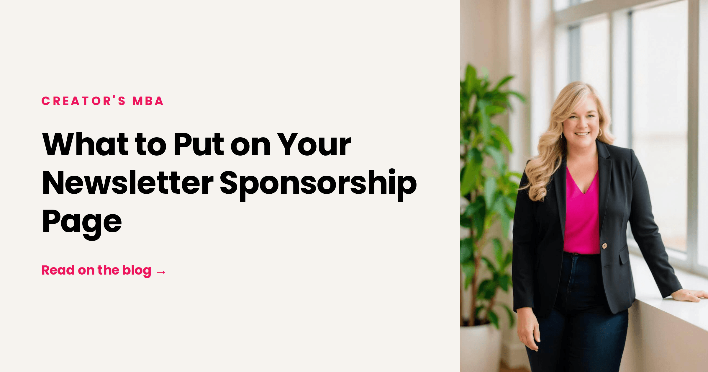 What to Put on Your Newsletter Sponsorship Page