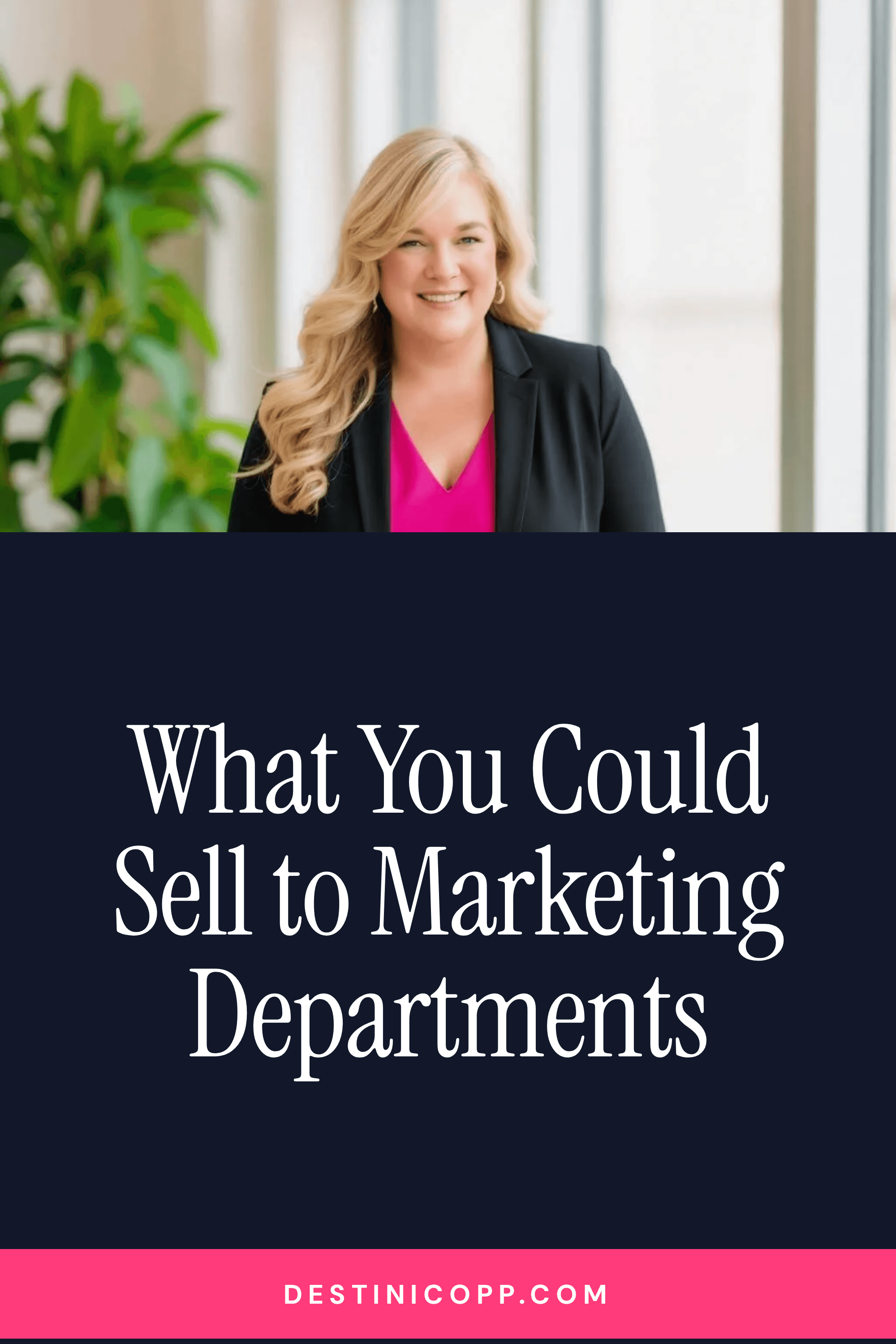 What You Could Sell to Marketing Departments