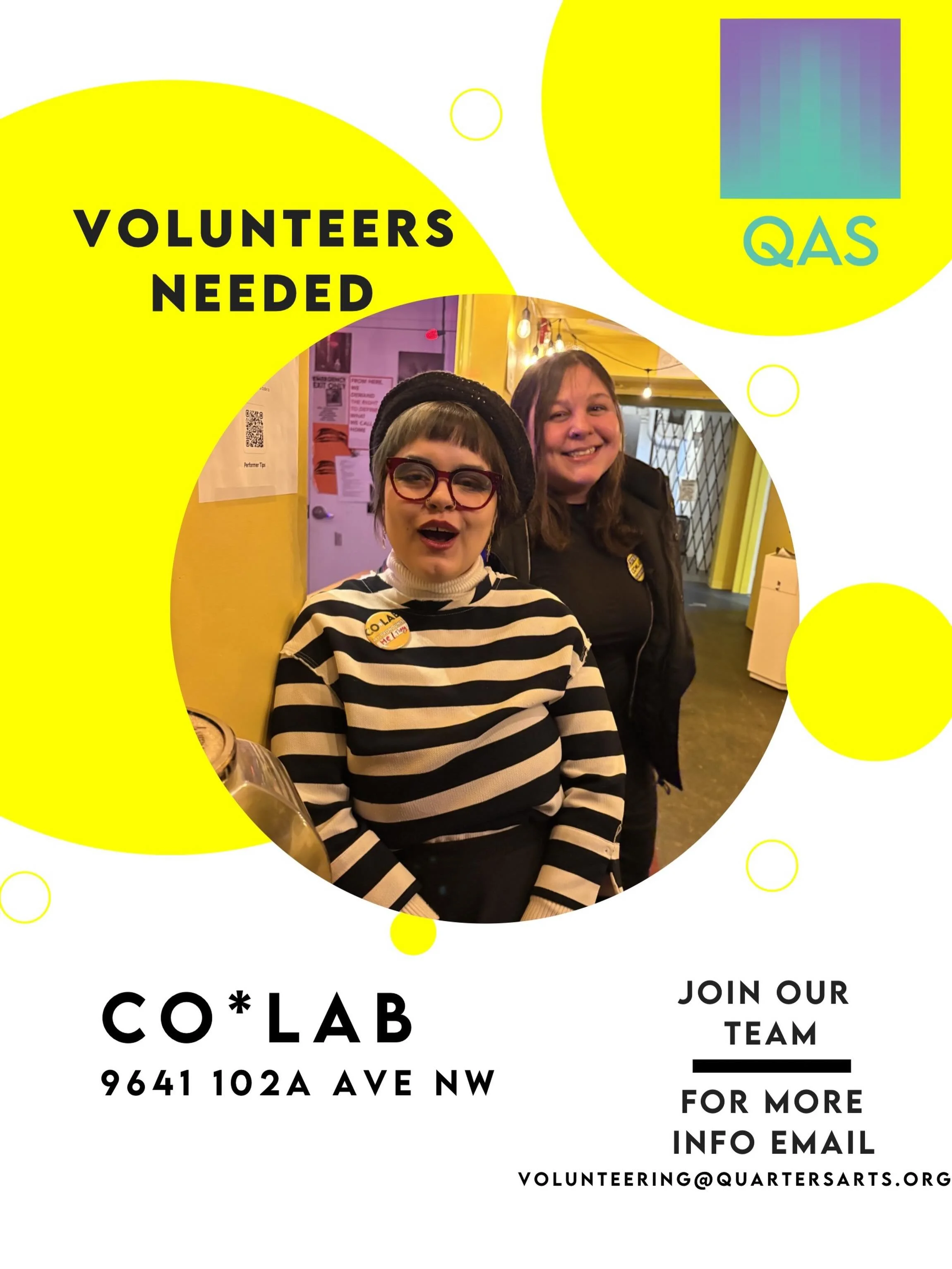 Happy Sunday pals!

We are looking to expand our CO*LAB Crew! 

Help us create supportive + safer spaces in Boyle Street. 

There are many ways for you to be part of an exciting, community-based organization that gives a voice to a unique and growing