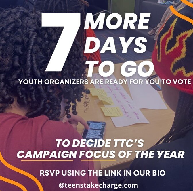 7️⃣ More Days
We&rsquo;re counting down to our event on March 25th! 

Are you ready to be part of something BIG? 

Join us, Youth Organizers, as we pitch campaigns tackling school and community issues. Mark your calendars for March 25th, 5pm to 7:30 