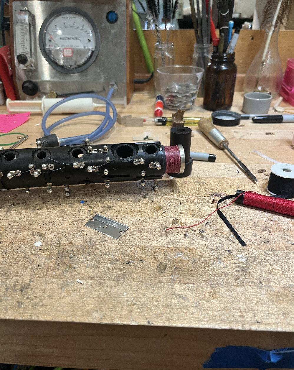 Bass clarinet tenon stabilization