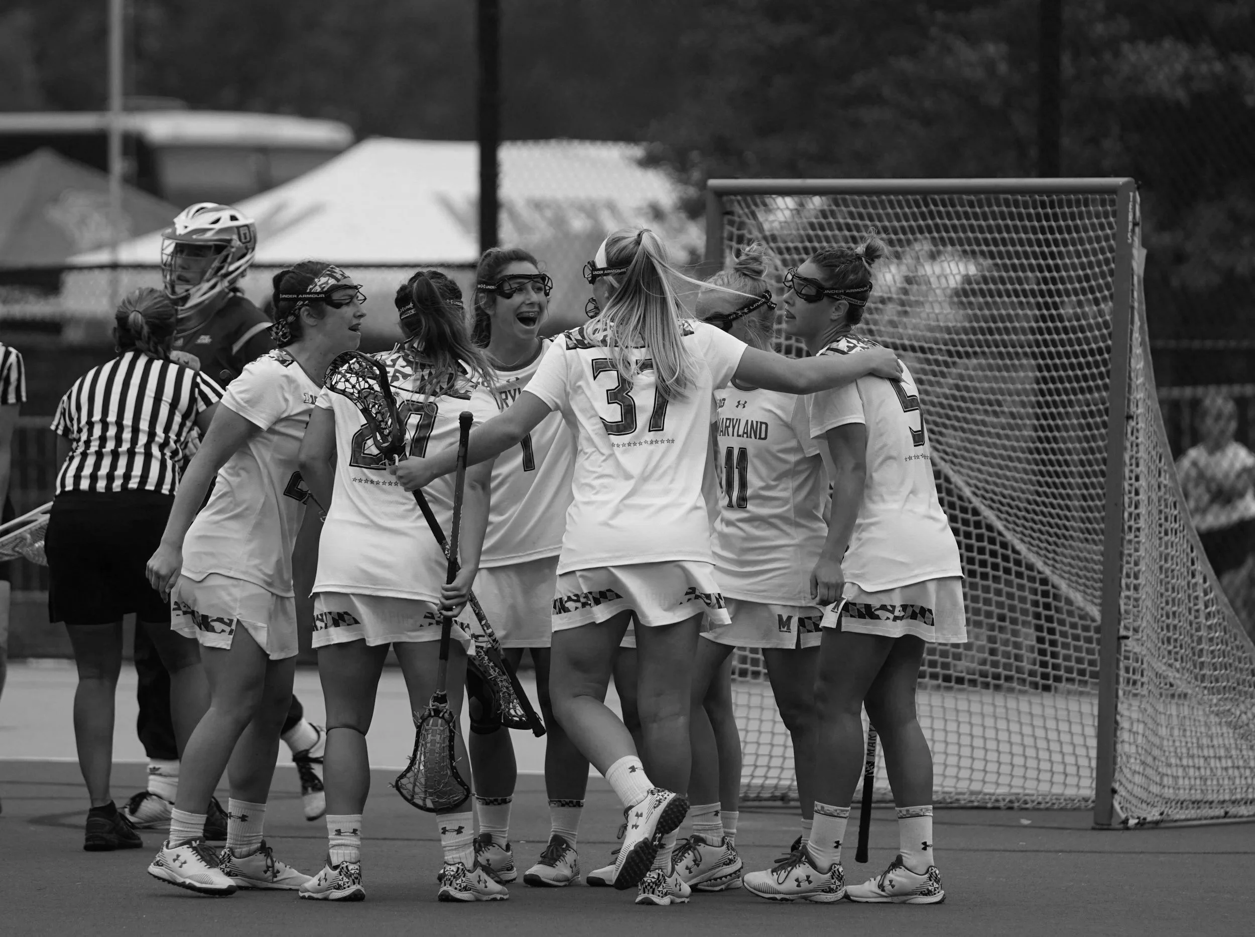 Girl's Lacrosse Team Having Team Meeting