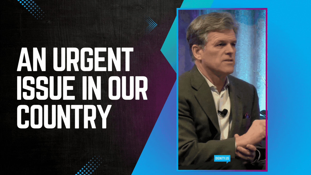 Tim Shrive speaking about an urgent issue in our country