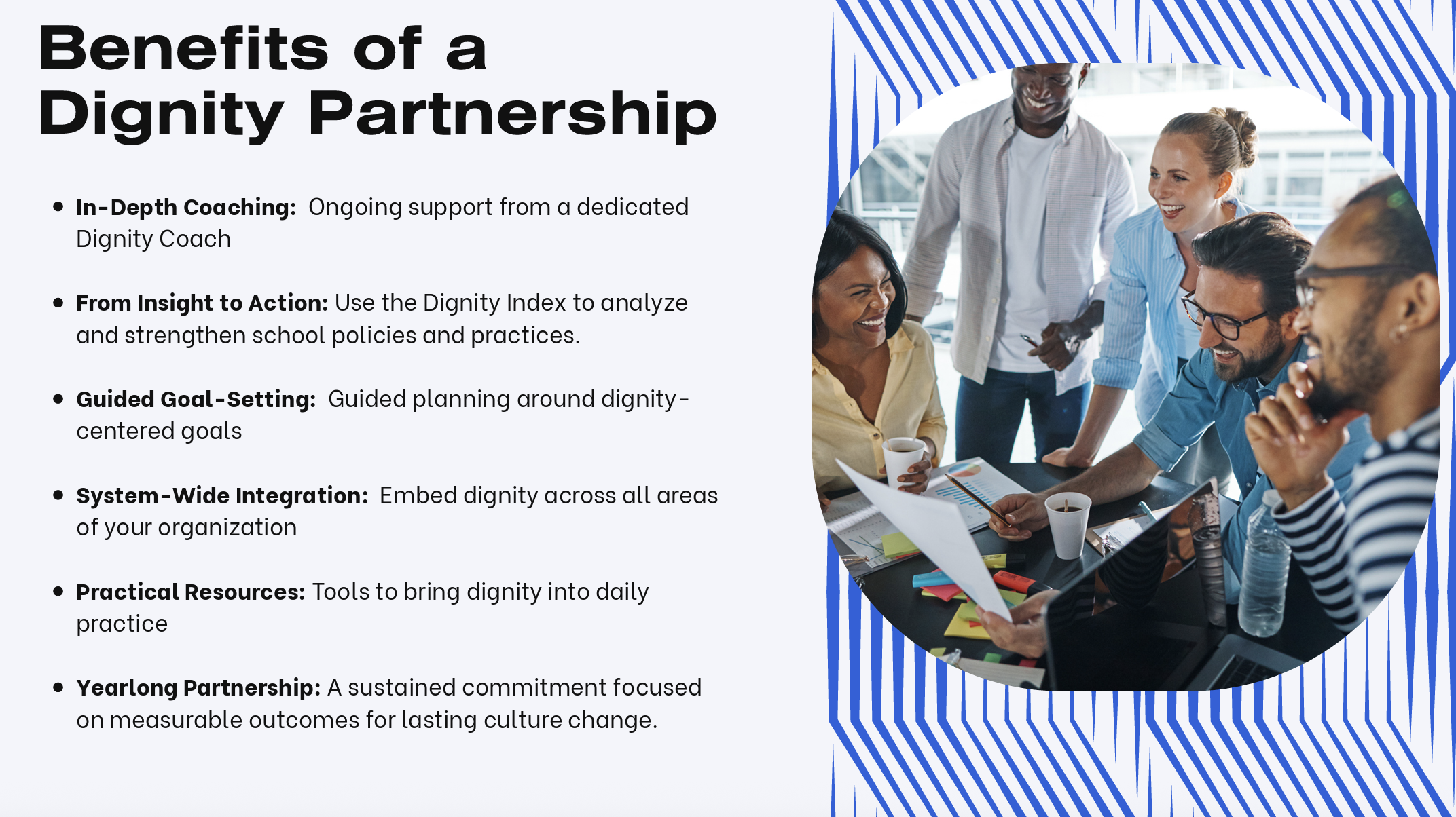 Benefits of a Dignity Partnership chart
