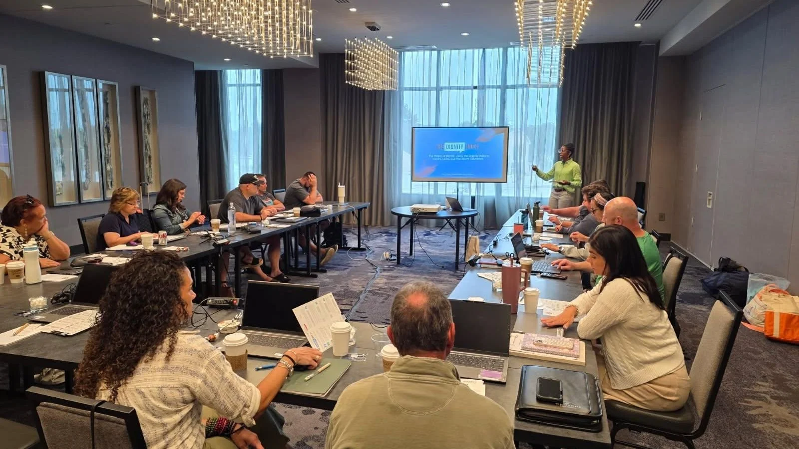 Meghan leading a workshop in New Hampshire