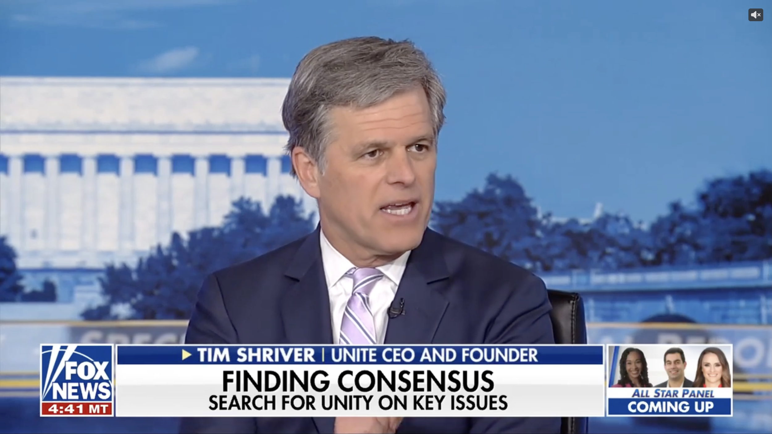 Tim Shriver speaking about finding consensus
