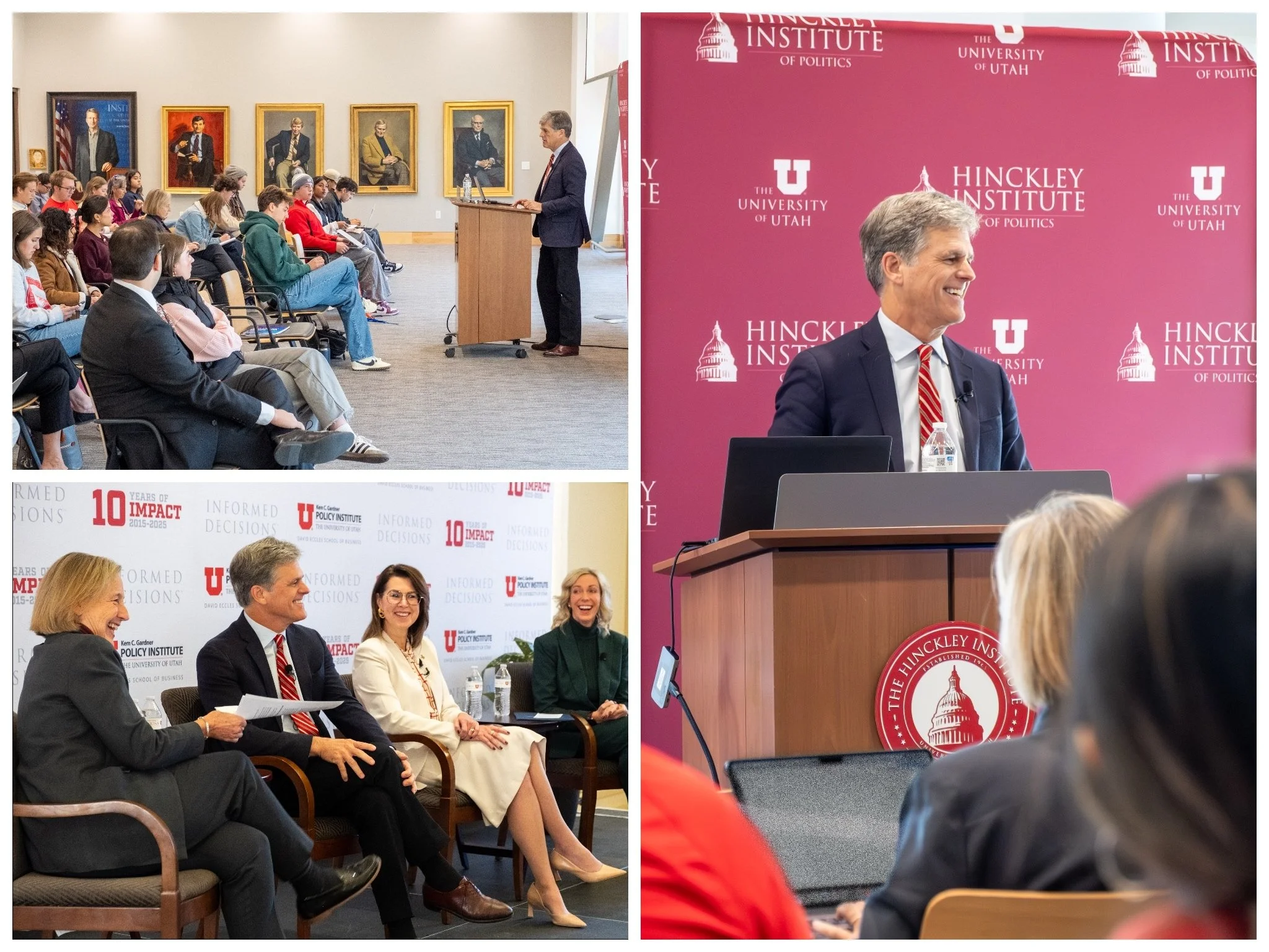 Tim Shriver speaking to an audience at the University of Utah Hinckley Institute of Politics