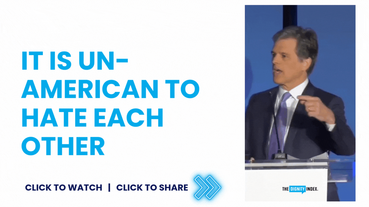 It is un-American to hate each other. Click to watch video