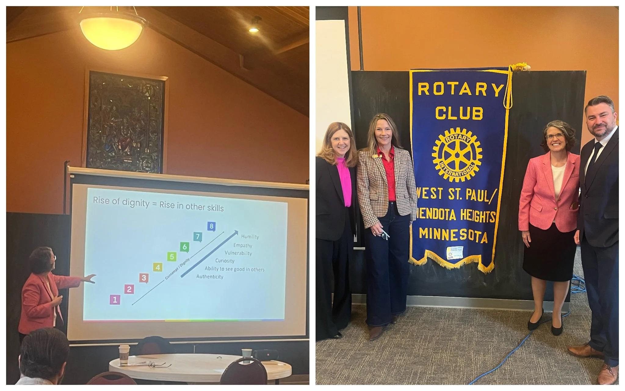 Tami presenting to Rotart Club