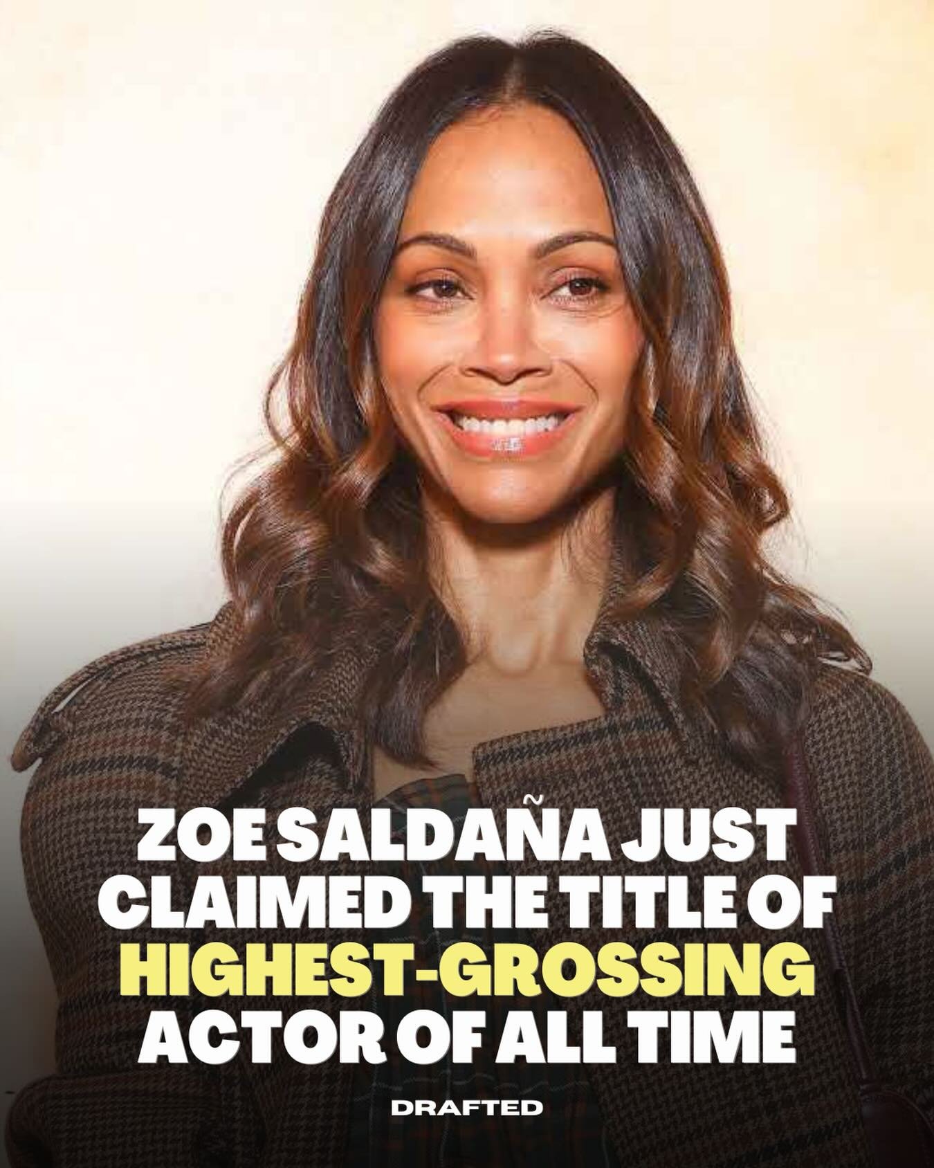 A Latina from Queens at the top of Hollywood&rsquo;s leaderboard. 🇩🇴🇵🇷

Zoe Saldana is now the highest-grossing actor of all time. $16.8 billion at the box office.

And she didn&rsquo;t get there by playing stereotypes.
 She played real women. Co