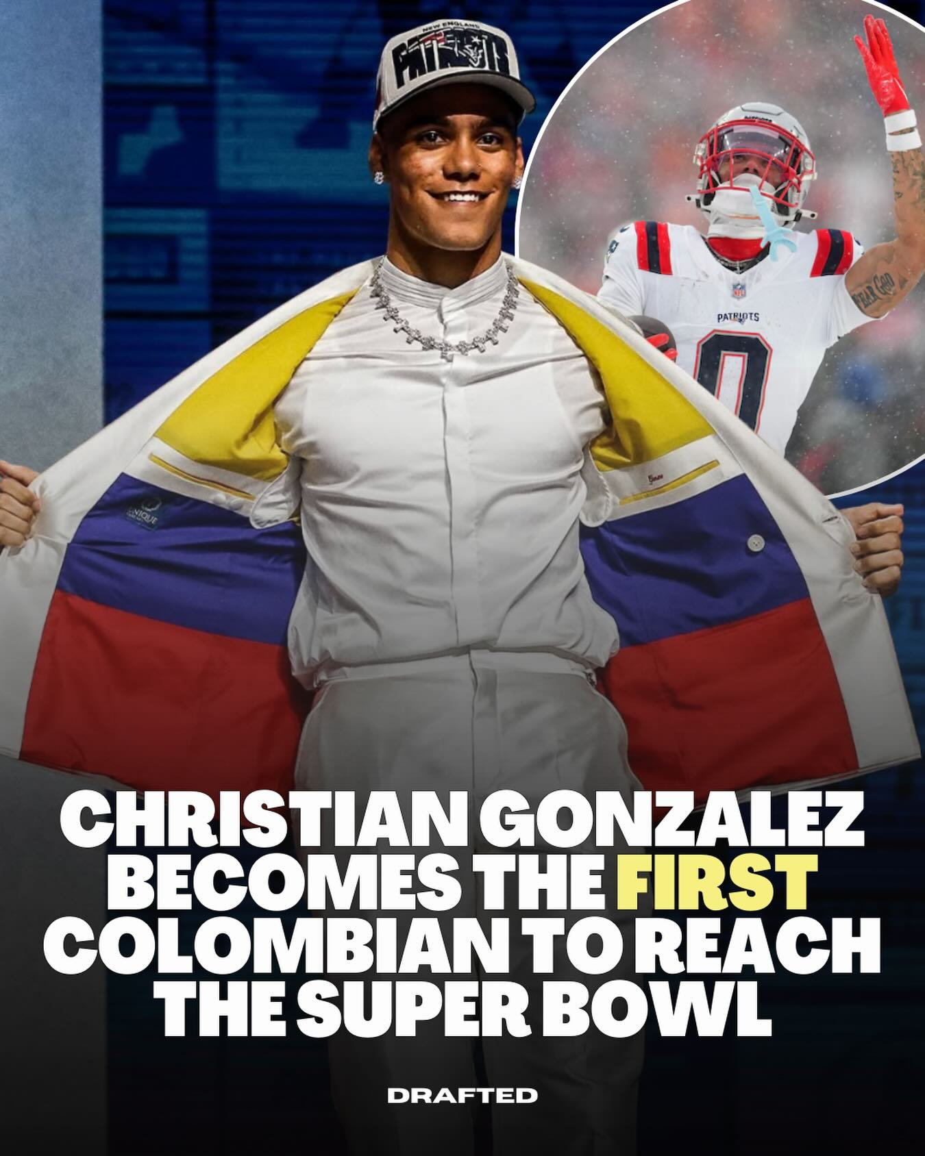 A fourth quarter interception. A Super Bowl ticket. And a historic first.

Christian Gonzalez is headed to the Super Bowl as the first Colombian in NFL history to reach the game&rsquo;s biggest stage.