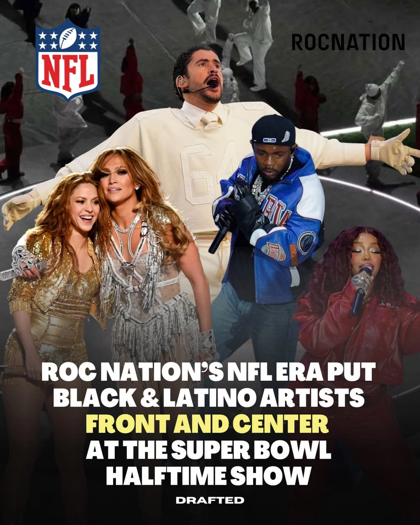 Doing it for the culture 🤩🫶

From unforgettable anthems to culture defining moments, these artists have OWNED the Super Bowl stage year after year 🔥👇

2020 &mdash; Shakira &amp; Jennifer Lopez
2021 &mdash; The Weeknd
2022 &mdash; Dr. Dre &amp; Sn