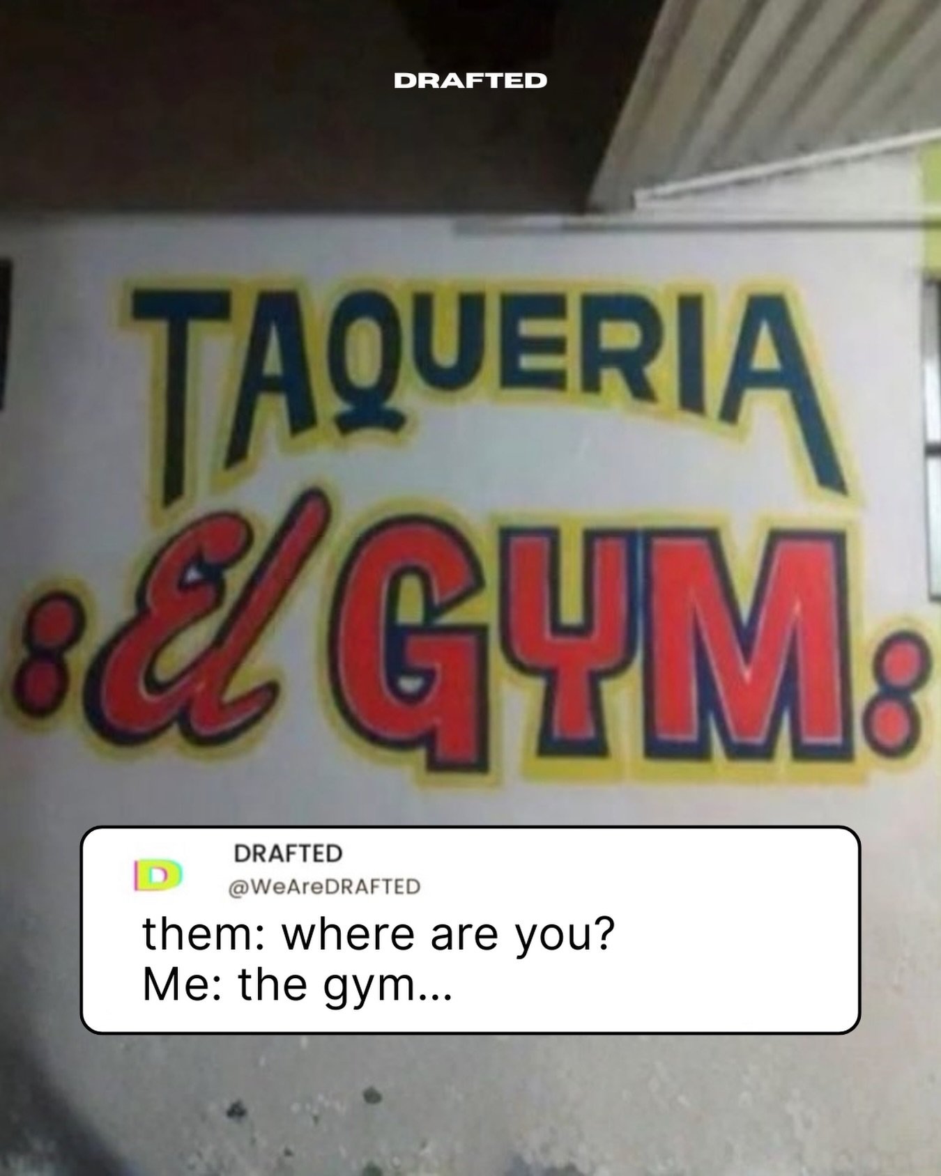 My kind of gym 😏🌮